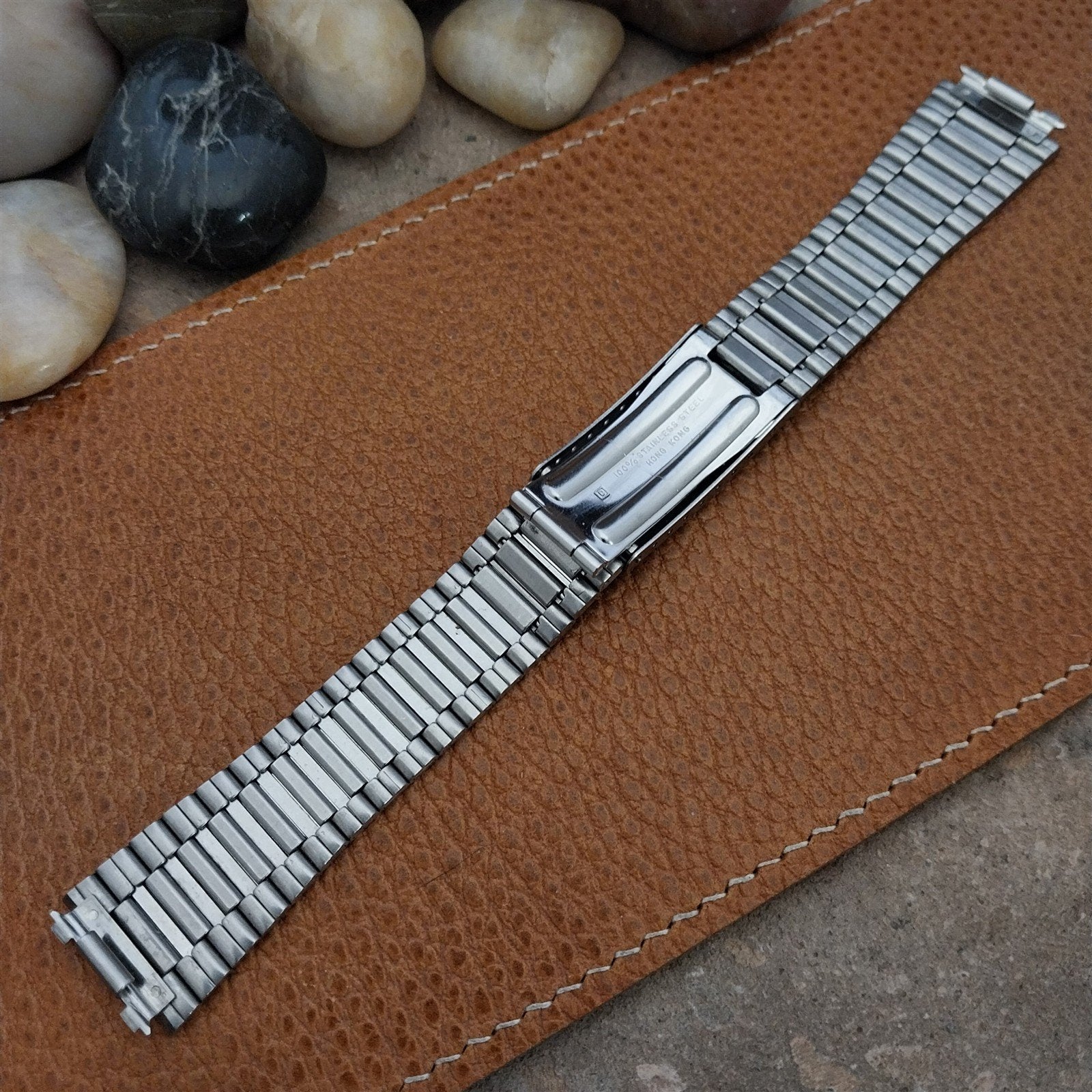 18mm Bulova Accutron Quartz LCD Stainless Steel Unused Vintage Watch Band