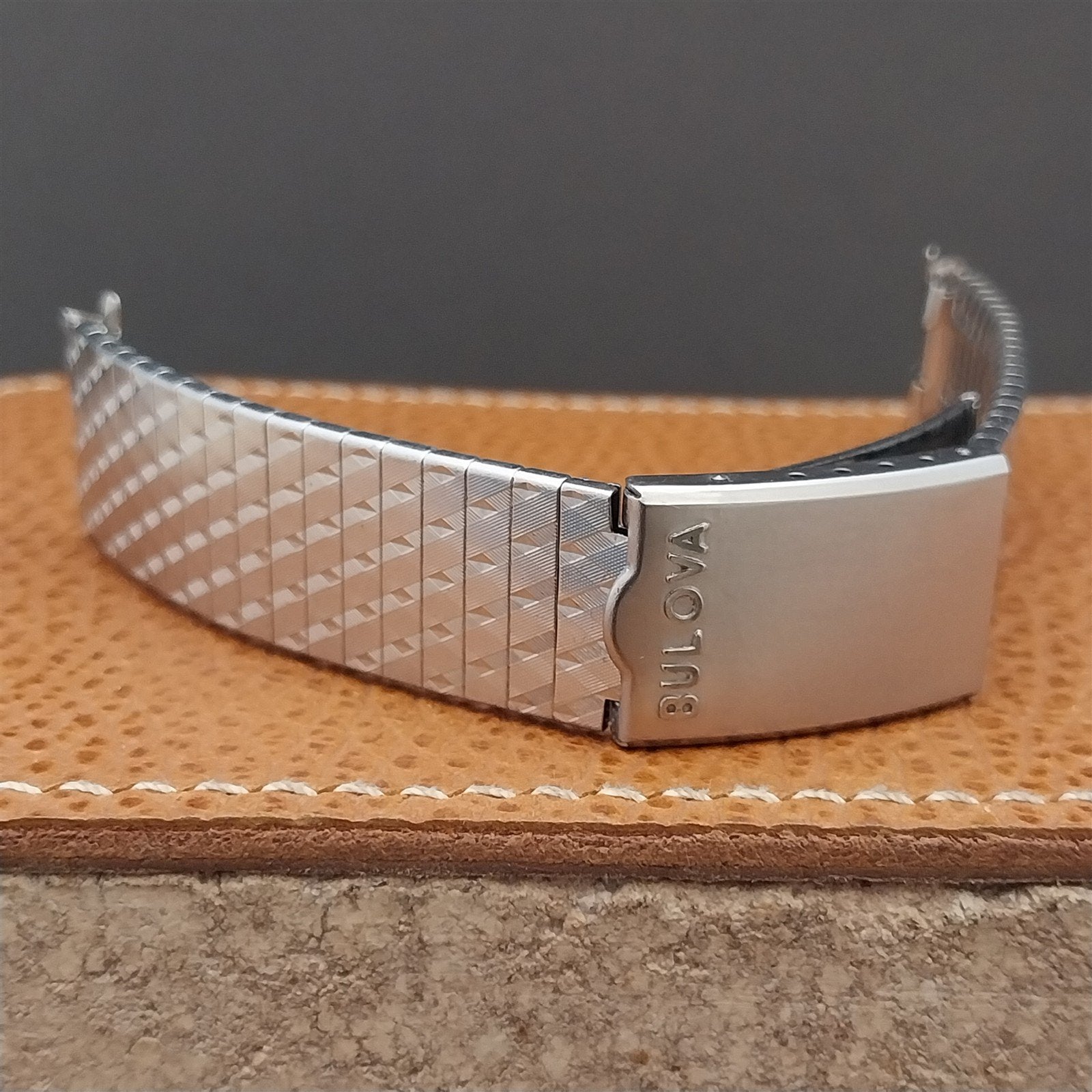 Vintage 17.2mm Bulova Stainless Steel Drema NOS Unused Classic 1970s Watch Band