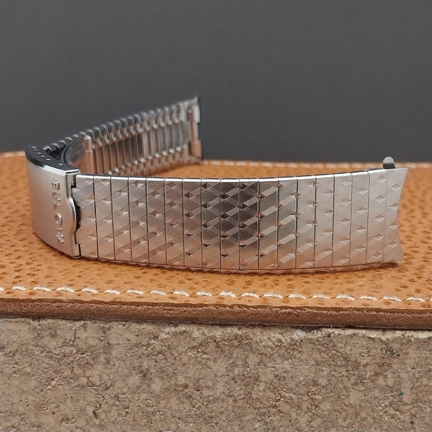 Vintage 17.2mm Bulova Stainless Steel Drema NOS Unused Classic 1970s Watch Band