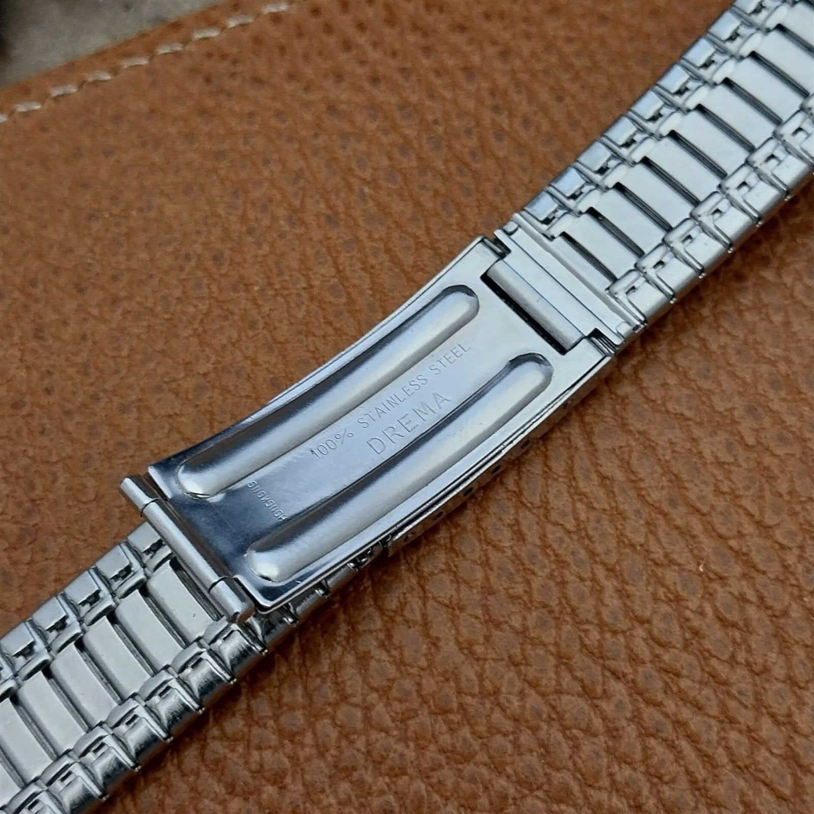 Vintage 17.2mm Bulova Stainless Steel Drema NOS Unused Classic 1970s Watch Band