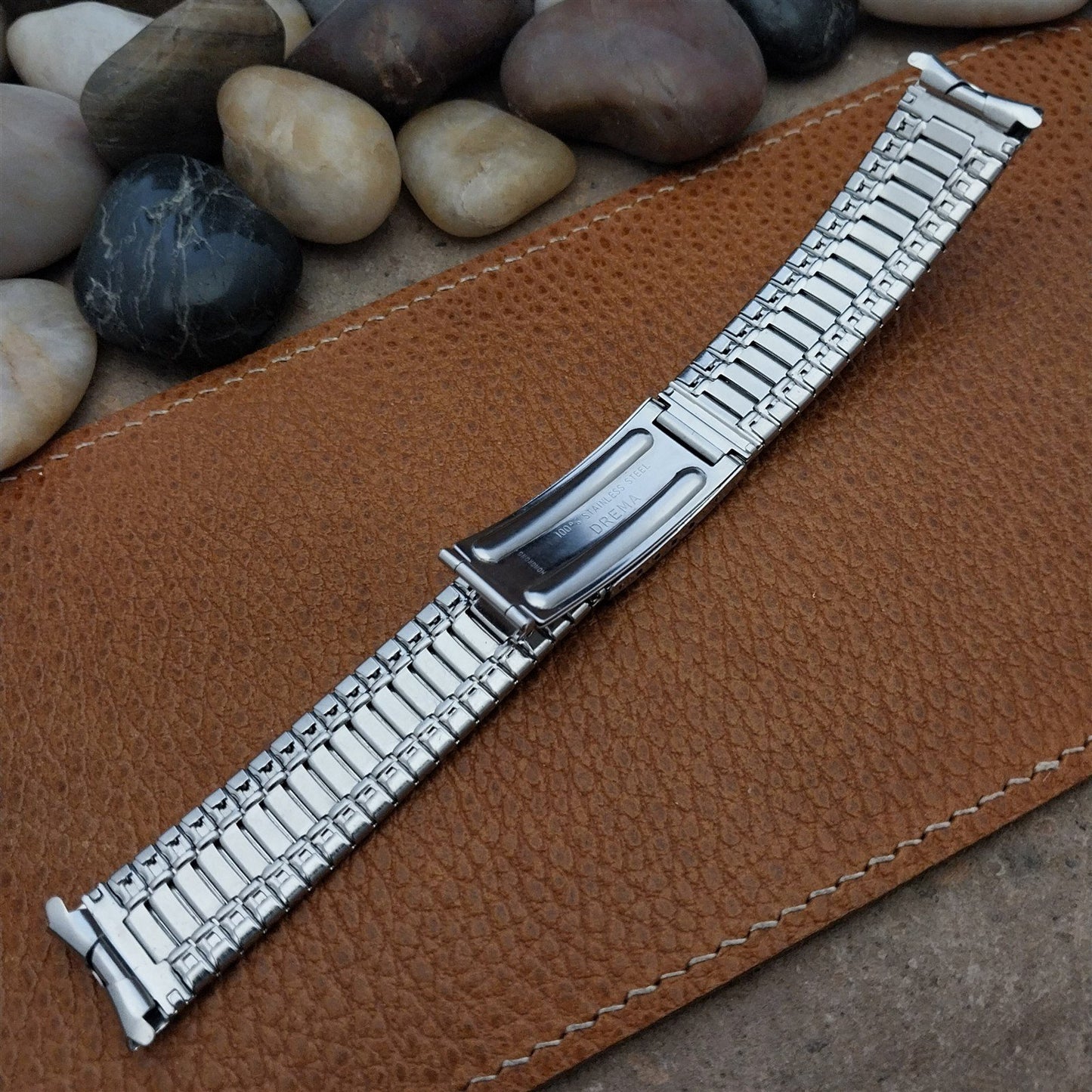 Vintage 17.2mm Bulova Stainless Steel Drema NOS Unused Classic 1970s Watch Band
