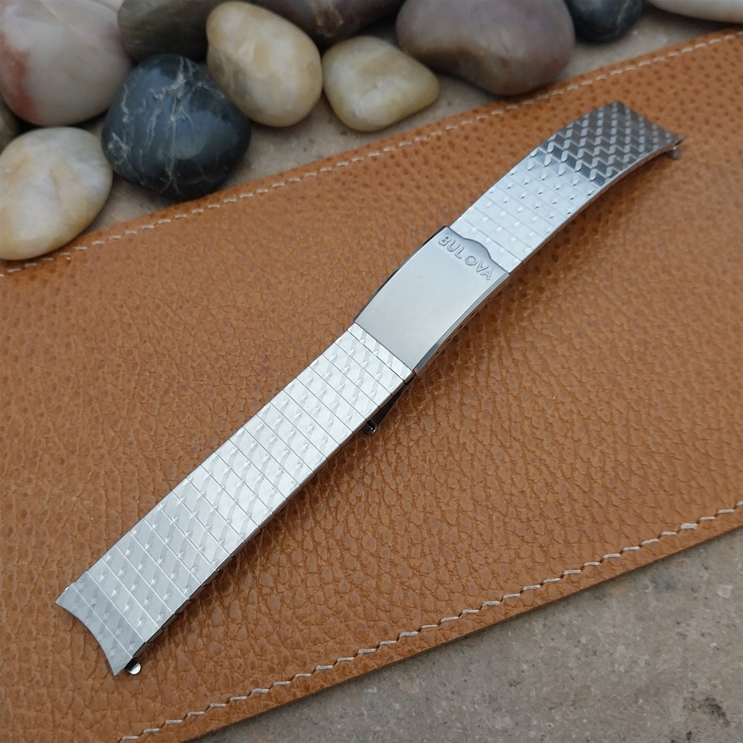 Vintage 17.2mm Bulova Stainless Steel Drema NOS Unused Classic 1970s Watch Band