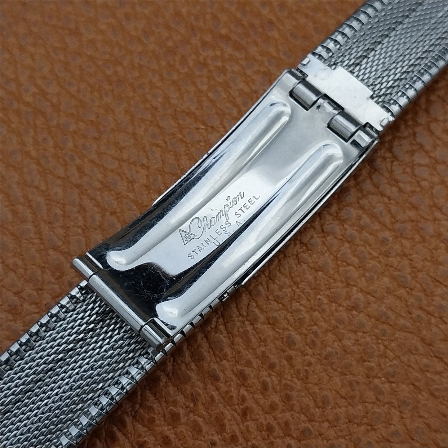 17.2mm Benrus Stainless Steel JB Champion nos 1960s Vintage Watch Band