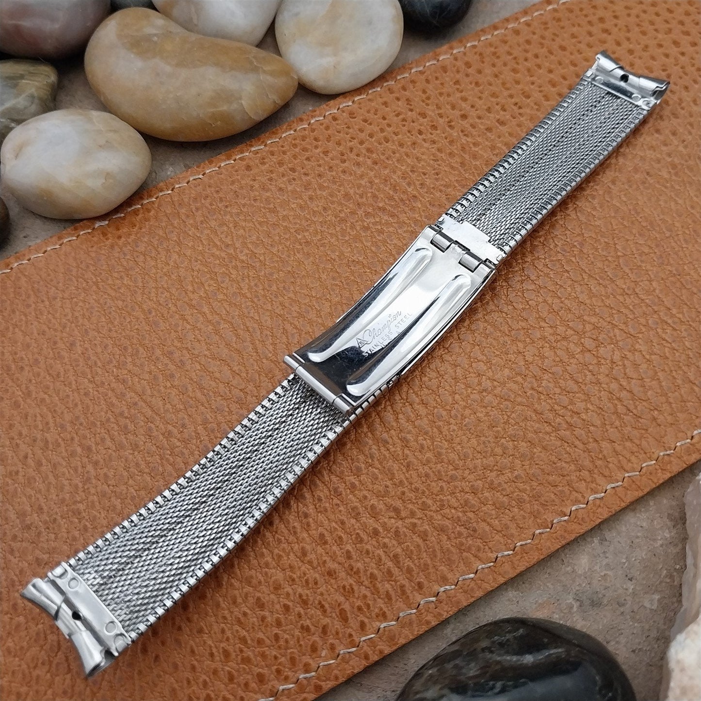 17.2mm Benrus Stainless Steel JB Champion nos 1960s Vintage Watch Band