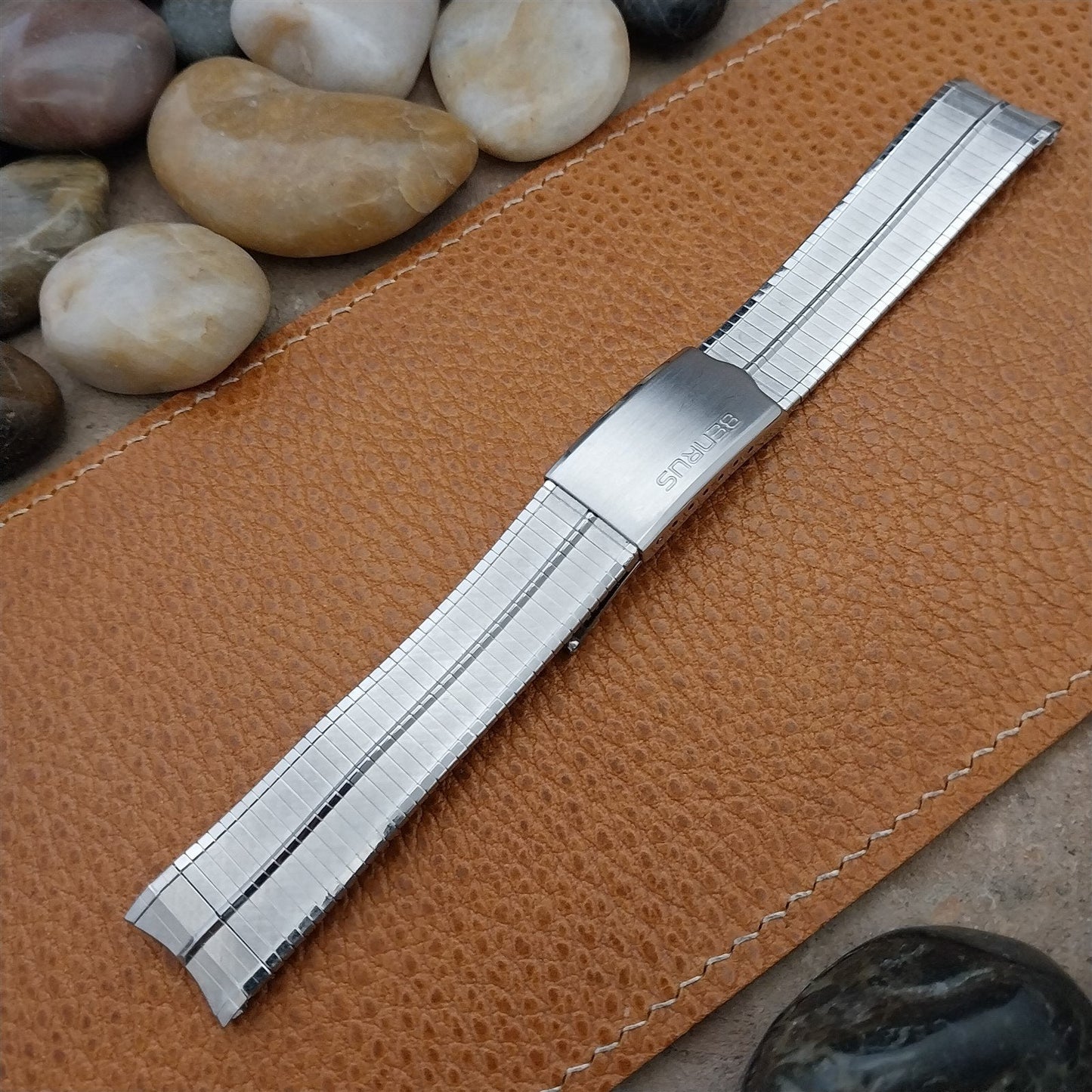 17.2mm Benrus Stainless Steel JB Champion nos 1960s Vintage Watch Band