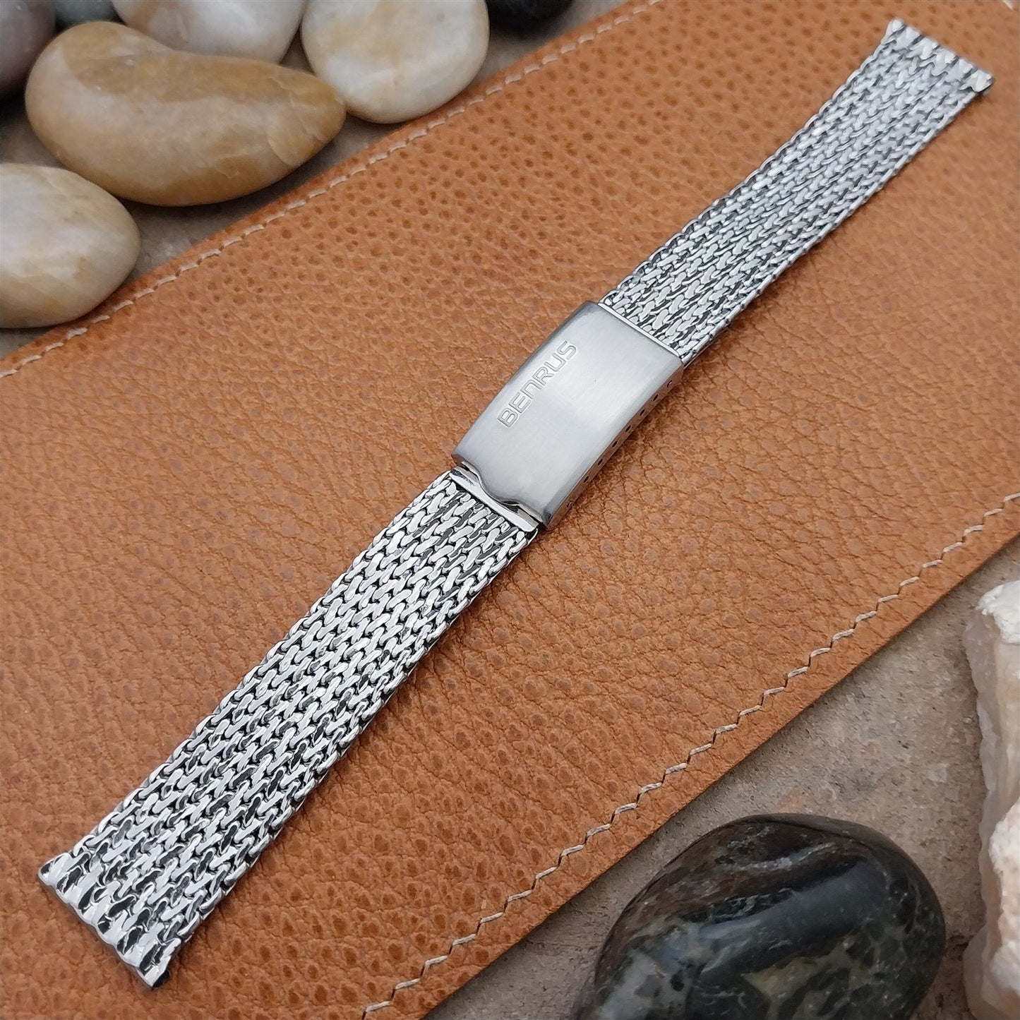 19mm Benrus Stainless Steel Mesh JB Champion Unused 1960s Vintage Watch Band