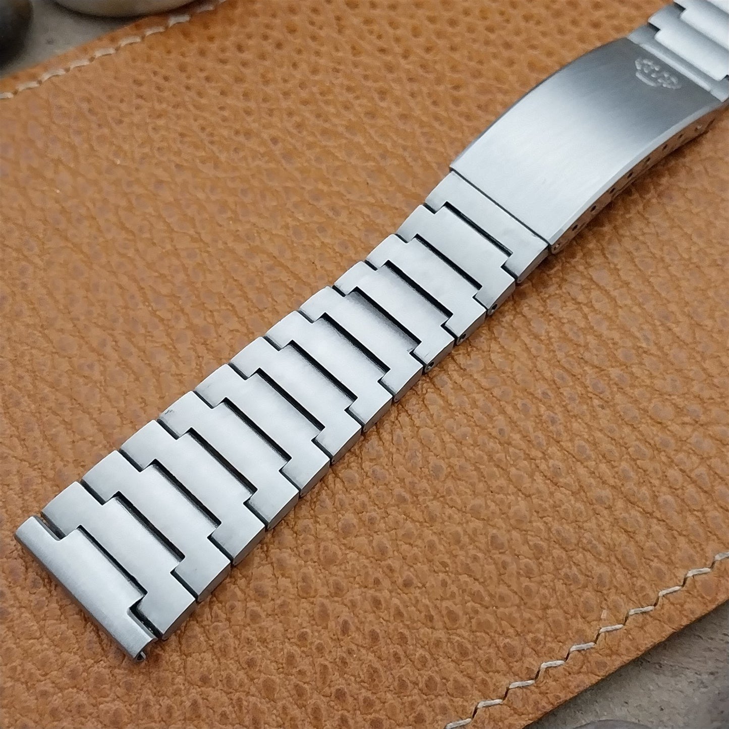 Vintage 20mm Jules Jurgensen Stainless Steel Unused Swiss NOS 1970s Watch Band