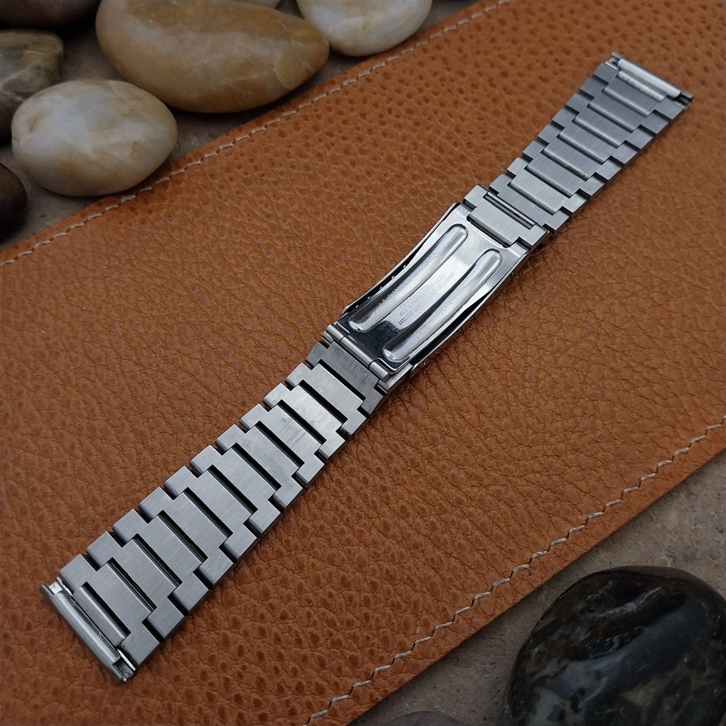 Vintage 20mm Jules Jurgensen Stainless Steel Unused Swiss NOS 1970s Watch Band