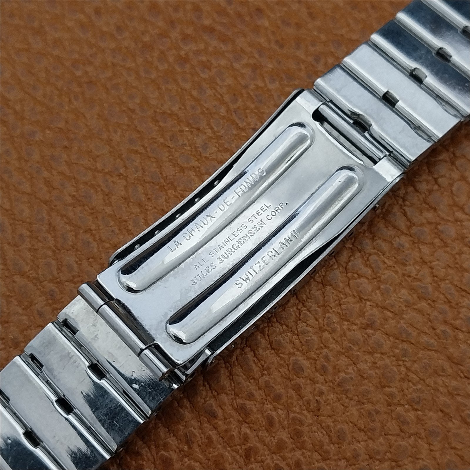 Vintage 18mm Jules Jurgensen Stainless Steel Unused NOS Swiss 1970s Watch Band