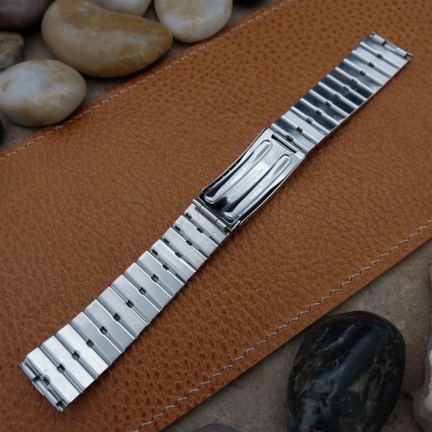 Vintage 18mm Jules Jurgensen Stainless Steel Unused NOS Swiss 1970s Watch Band