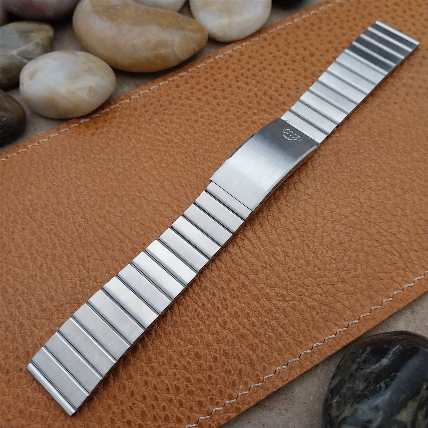 Vintage 18mm Jules Jurgensen Stainless Steel Unused NOS Swiss 1970s Watch Band