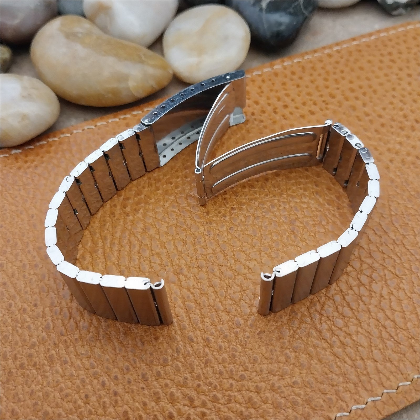 Vintage 18mm Jules Jurgensen Stainless Steel Unused NOS Swiss 1970s Watch Band