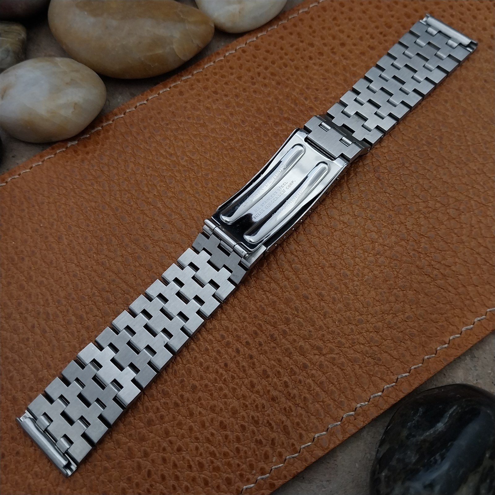 18mm Jules Jurgensen Stainless Steel nos Swiss 1970s Unused Vintage Watch Band