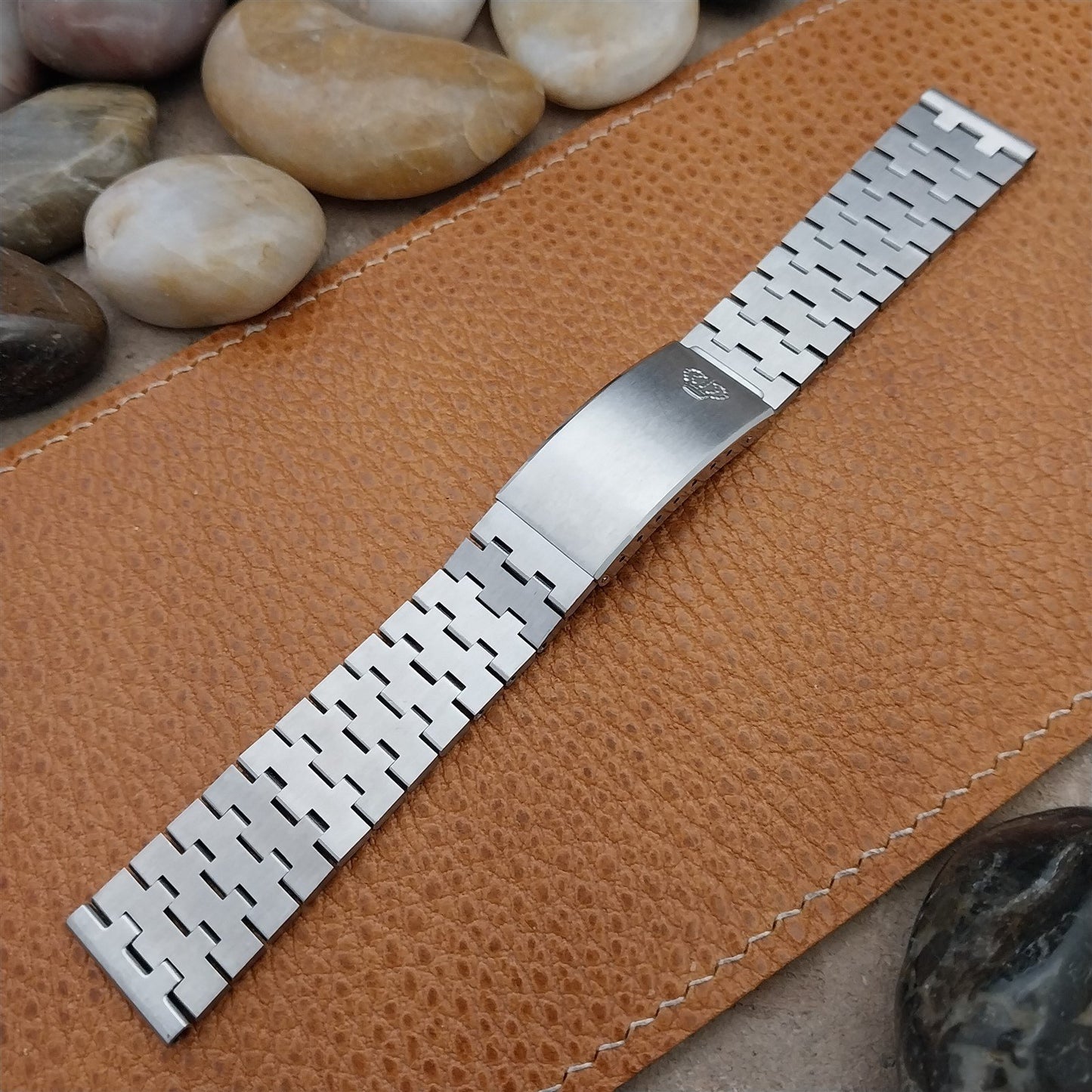 18mm Jules Jurgensen Stainless Steel nos Swiss 1970s Unused Vintage Watch Band