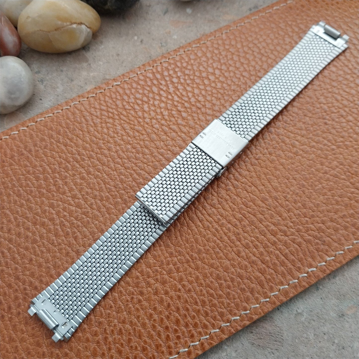 Bulova Accutron 2-Piece Stainless Steel 16mm Flared nos Vintage Watch Band