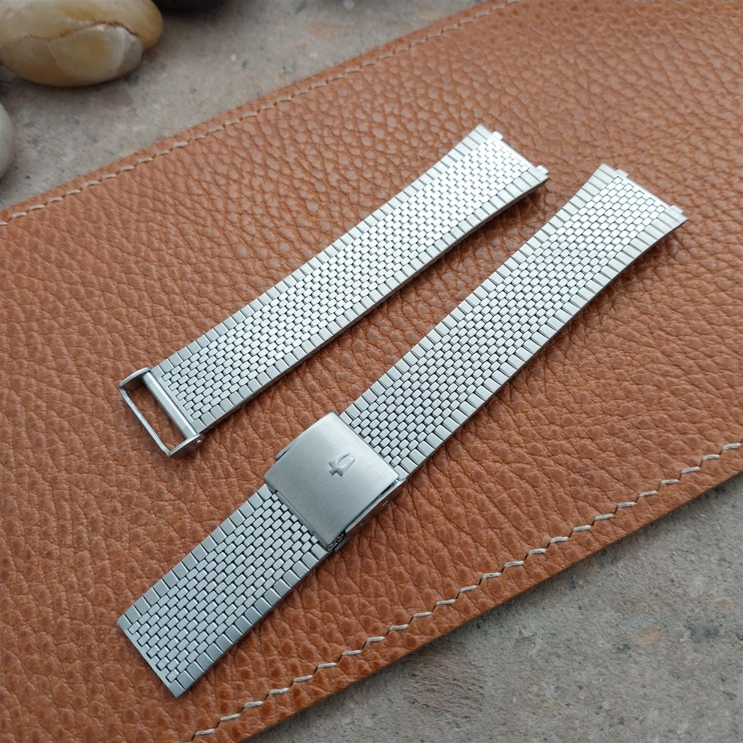 Bulova Accutron 2-Piece Stainless Steel 16mm Flared nos Vintage Watch Band