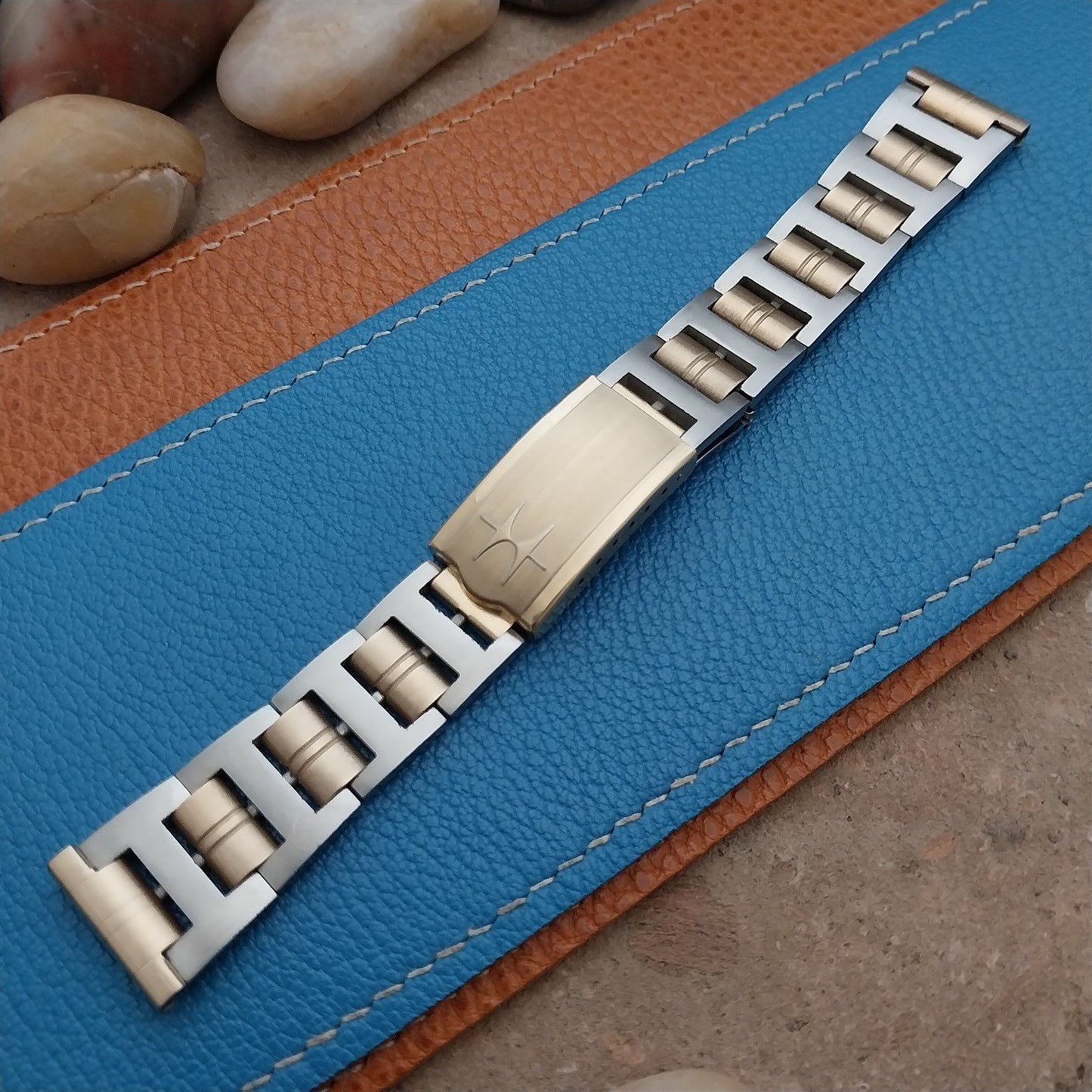 19mm Vintage Hamilton Gold-Filled & Stainless Unused 1970s Classic Watch Band