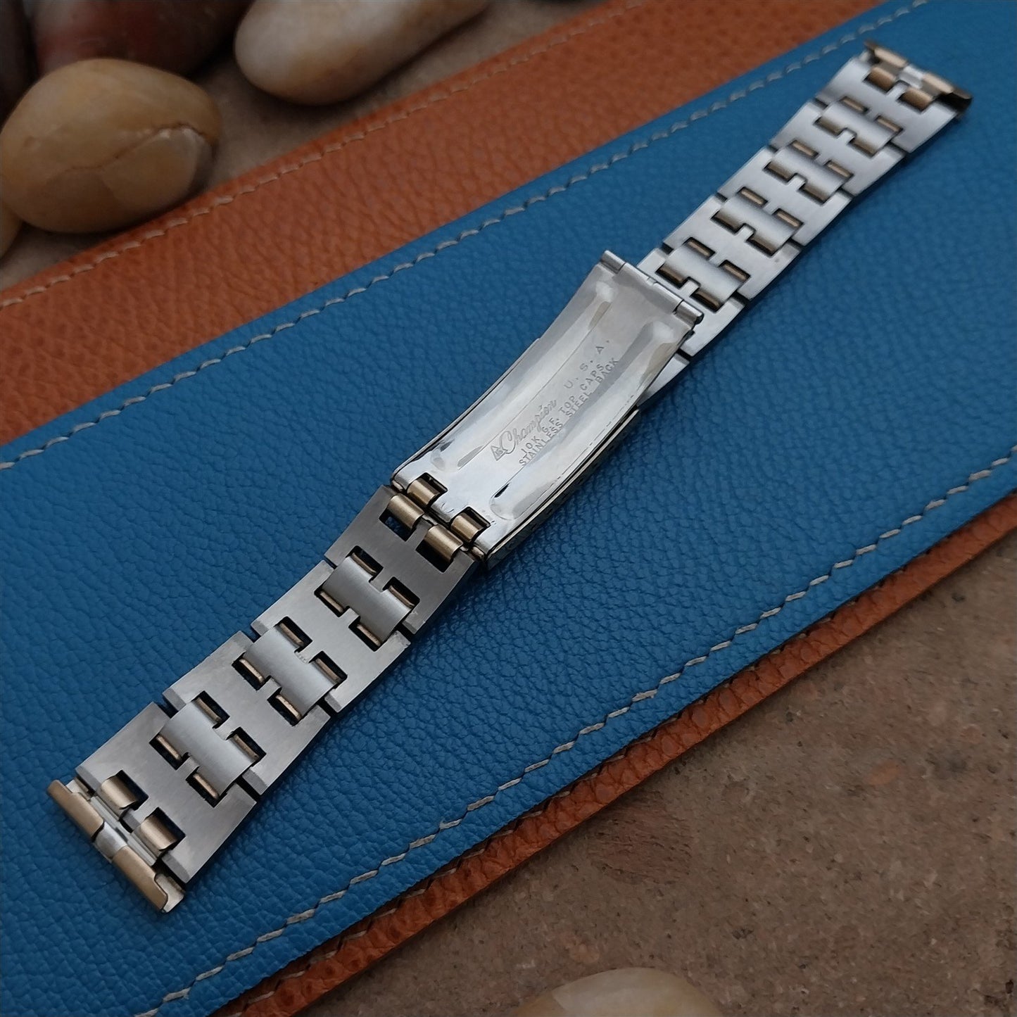 19mm Vintage Hamilton Gold-Filled & Stainless Unused 1970s Classic Watch Band