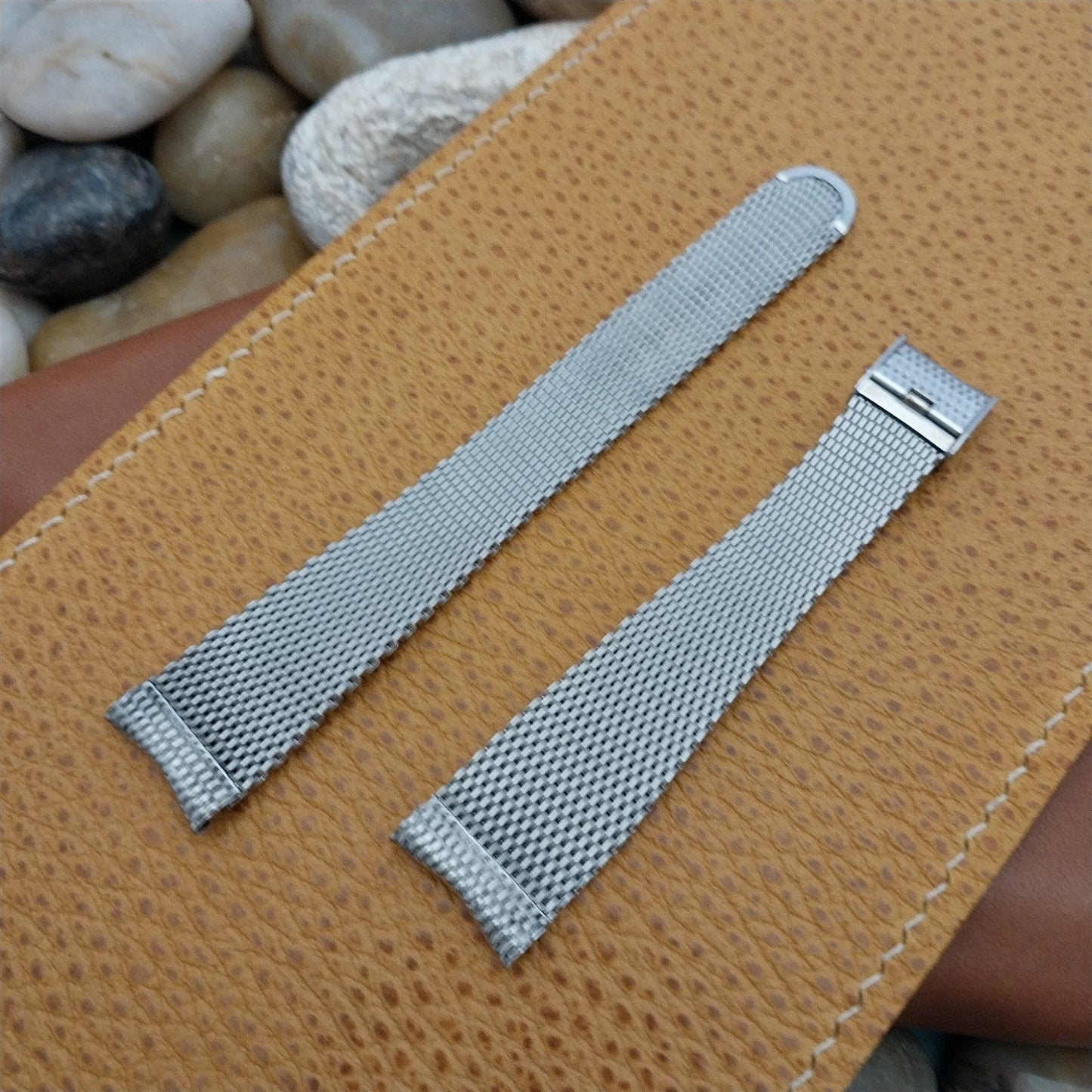 Longines 11/16" Stainless Steel Mesh nos 1960s Unused Vintage Watch Band