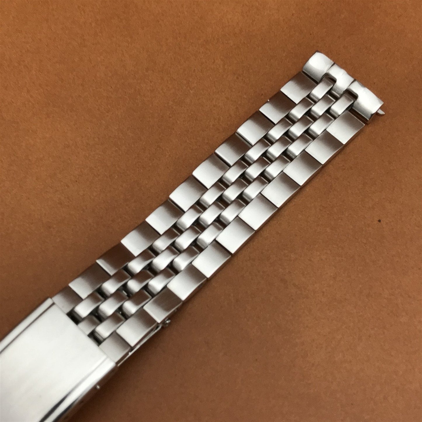 17.2mm 1960s White Gold-Filled Deployment Unused nos Vintage Watch Band