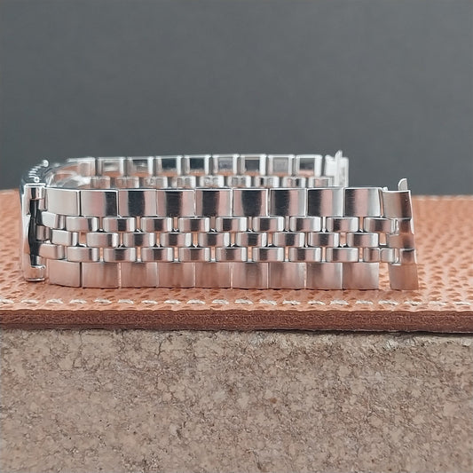 Vintage 17.2mm 1960s White Gold-Filled Deployment Unused nos Watch Band