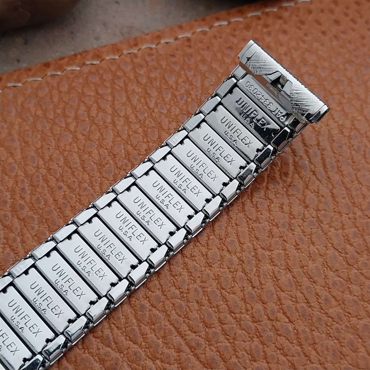 Vintage 17.2mm 1960s Bellavance Stainless Steel Uniflex Expansion nos Watch Band