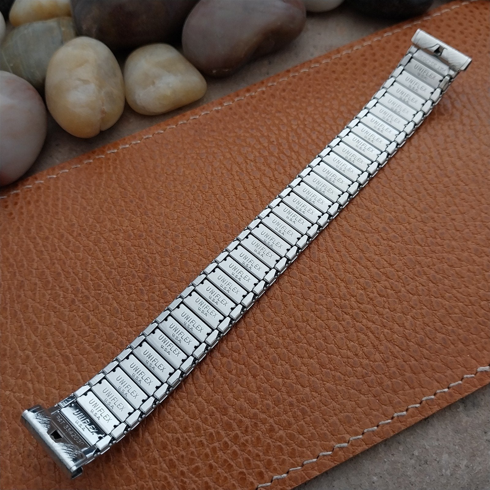 Vintage 17.2mm 1960s Bellavance Stainless Steel Uniflex Expansion nos Watch Band