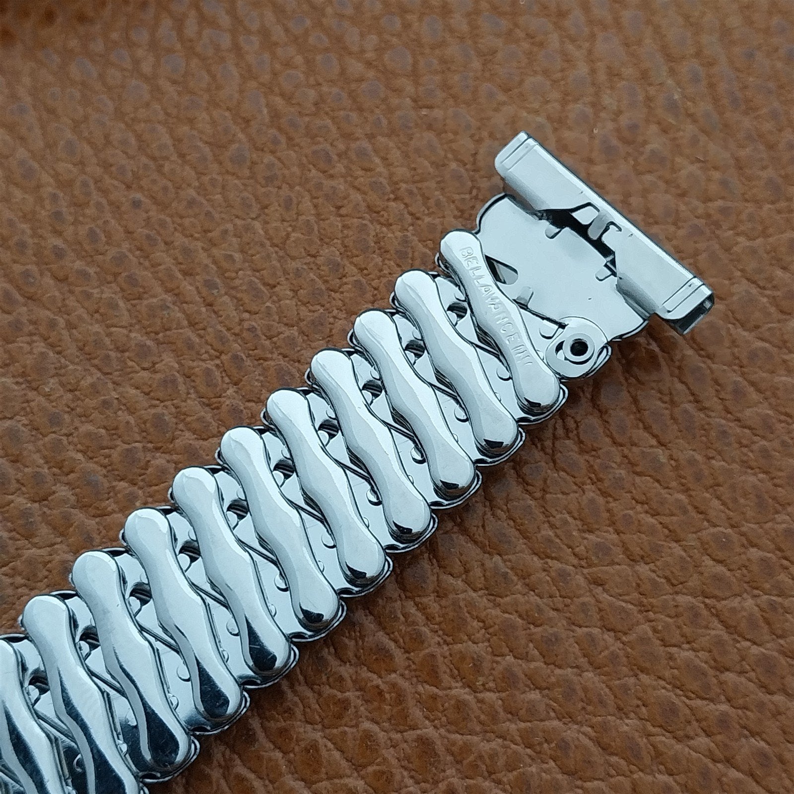 Short 1960s Bellavance Stainless Steel Classic Stretch Unused Vintage Watch Band