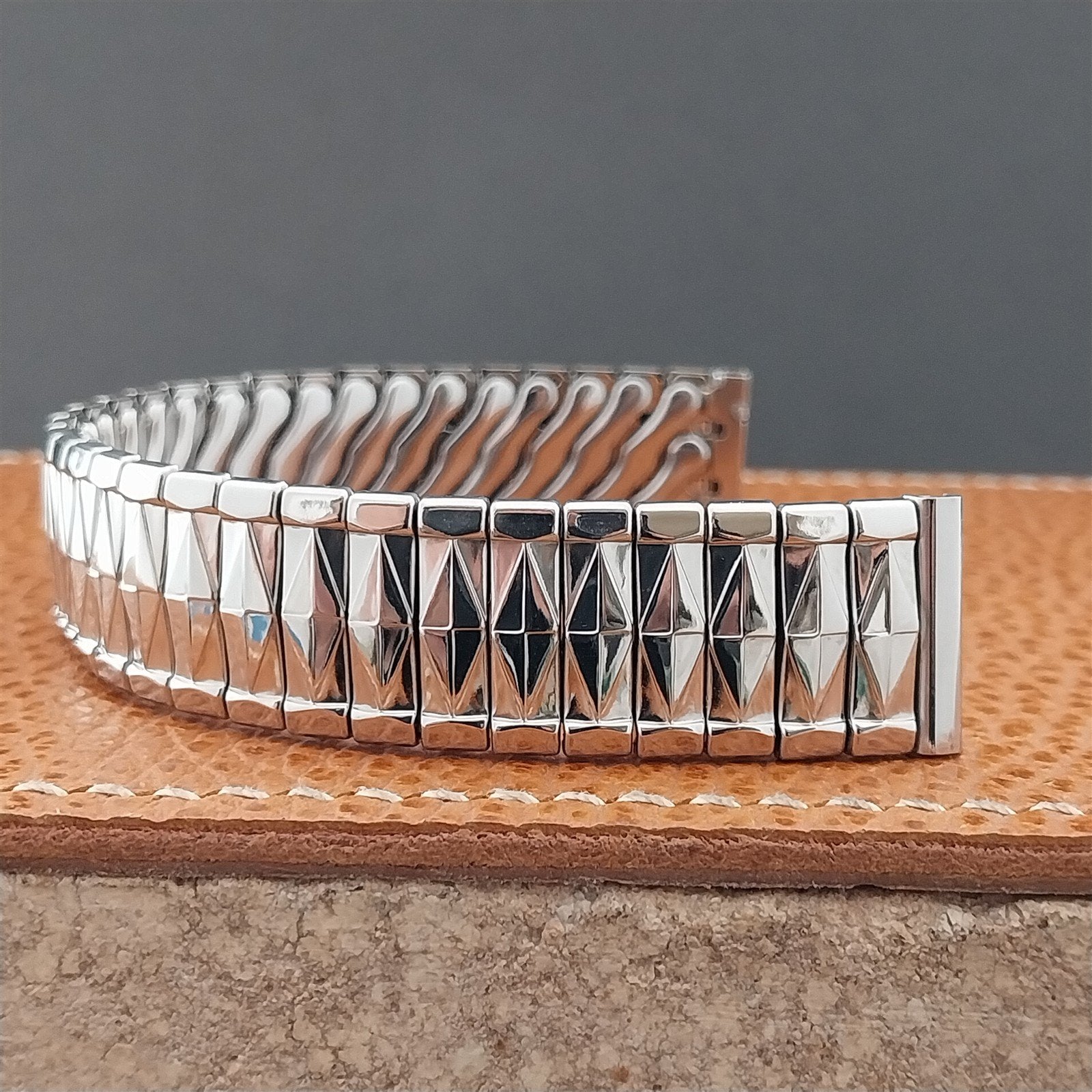 5/8" 1960s Bellavance Stainless Steel Classic Stretch Unused Vintage Watch Band