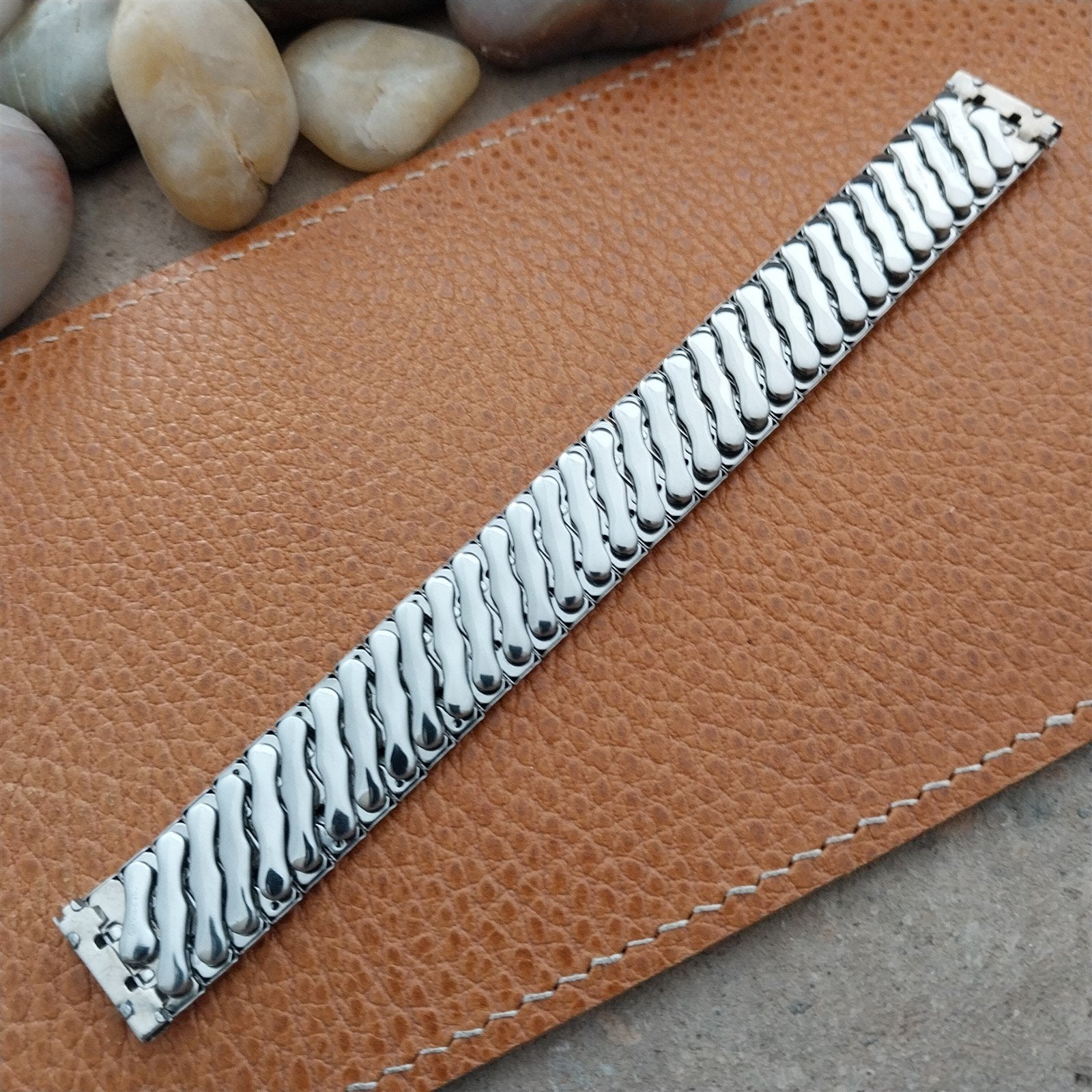 5/8" 1960s Bellavance Stainless Steel Classic Stretch Unused Vintage Watch Band