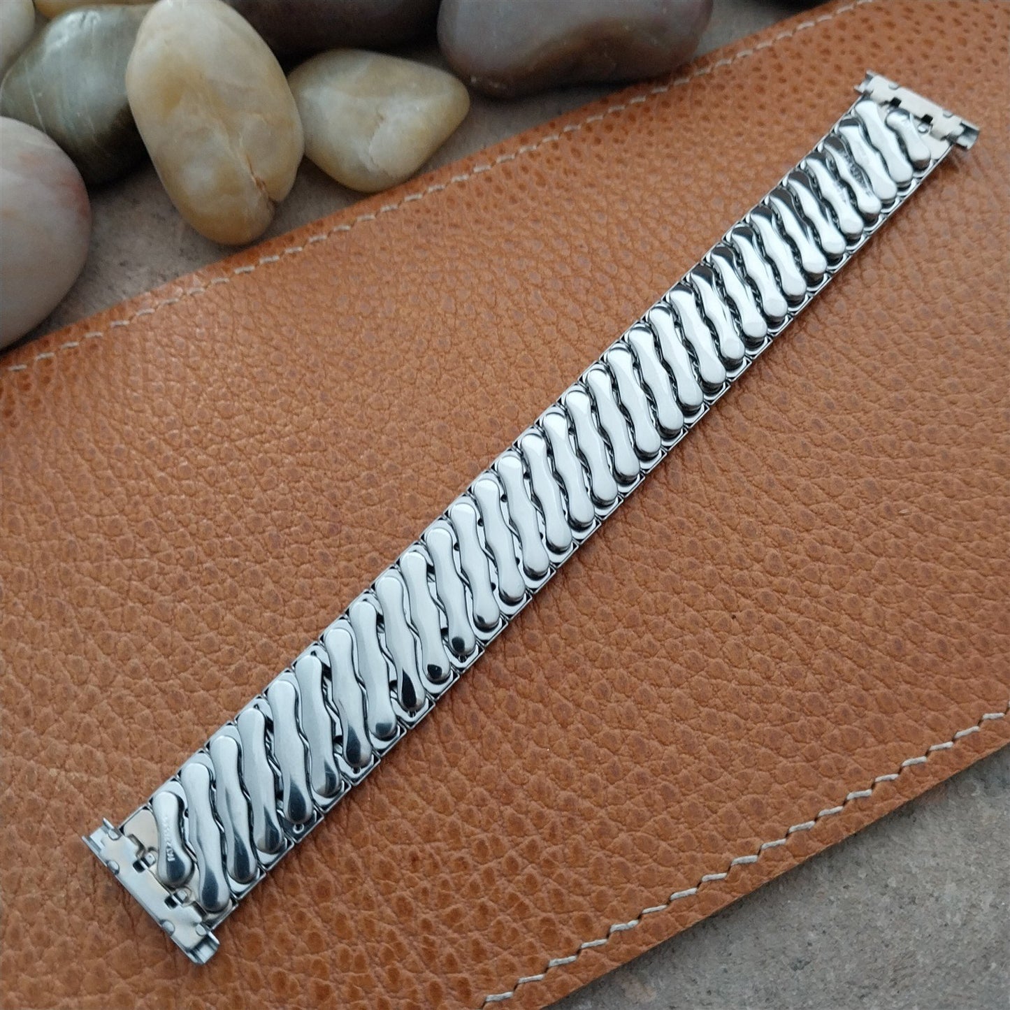 19mm 18mm 1960s Bellavance Stainless Steel Expansion Unused Vintage Watch Band