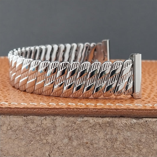 19mm 18mm 16mm 1950s Bellavance Stainless Steel Expansion nos Vintage Watch Band