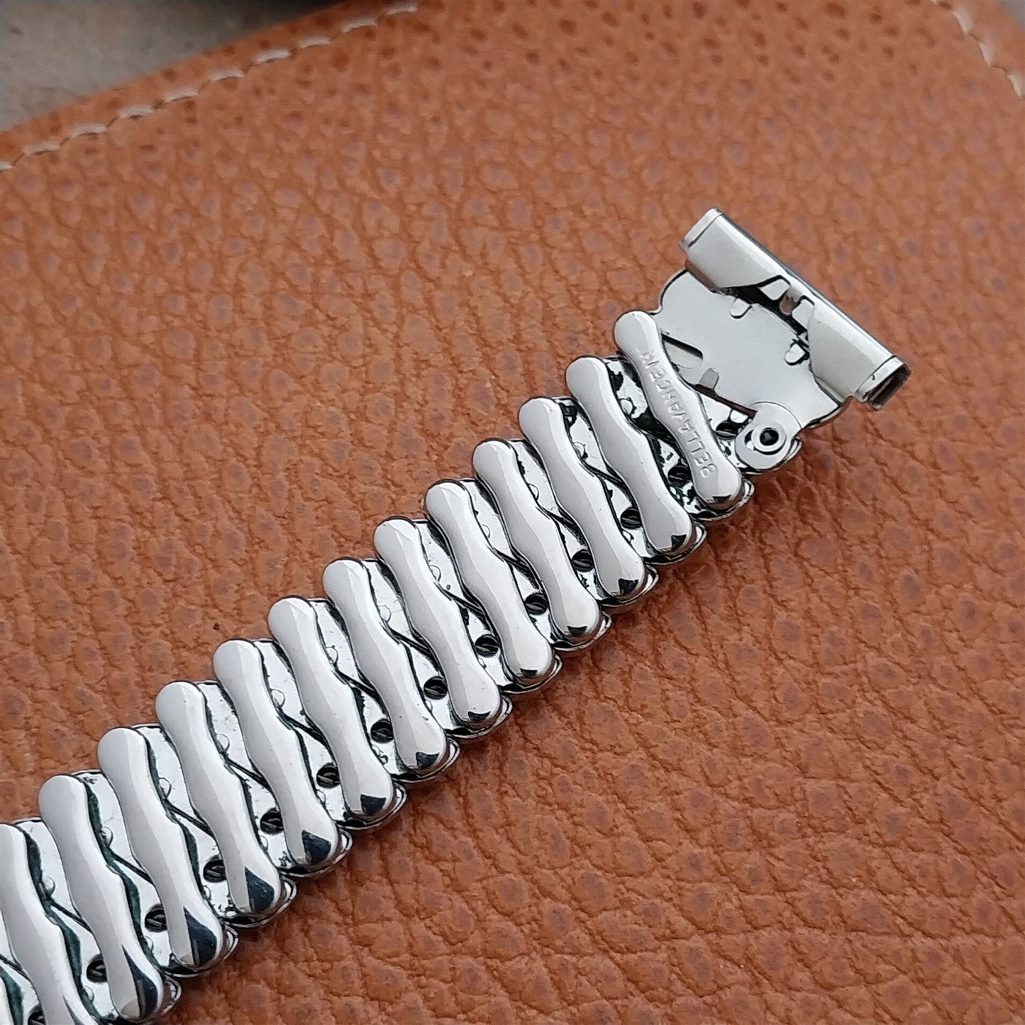 17.2mm 17mm 1950s Bellavance Stainless Steel Expansion nos Vintage Watch Band