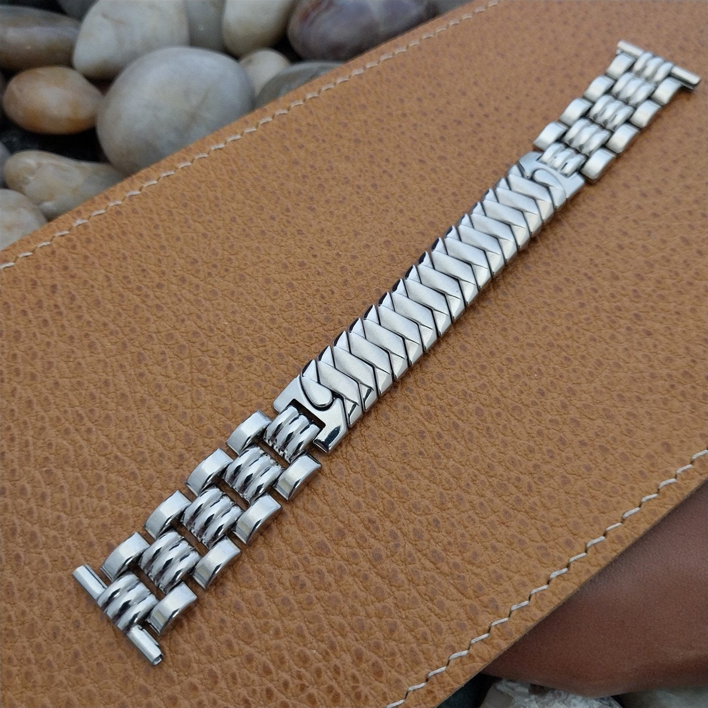 12k White Gold-Filled JB Champion USA Classic 1940s Vintage Watch Band