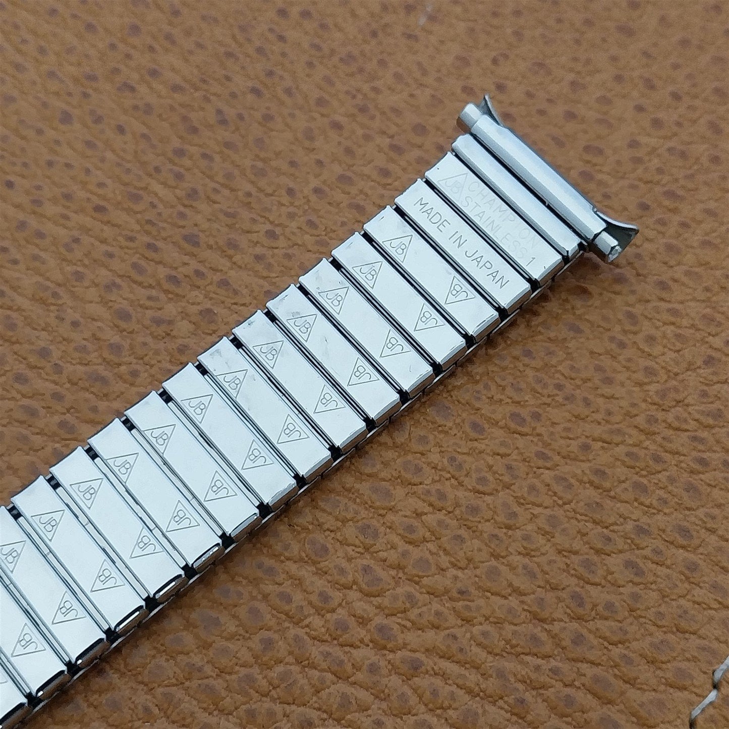 JB Champion Stainless Steel Expansion 18mm 19mm nos 1970s Vintage Watch Band