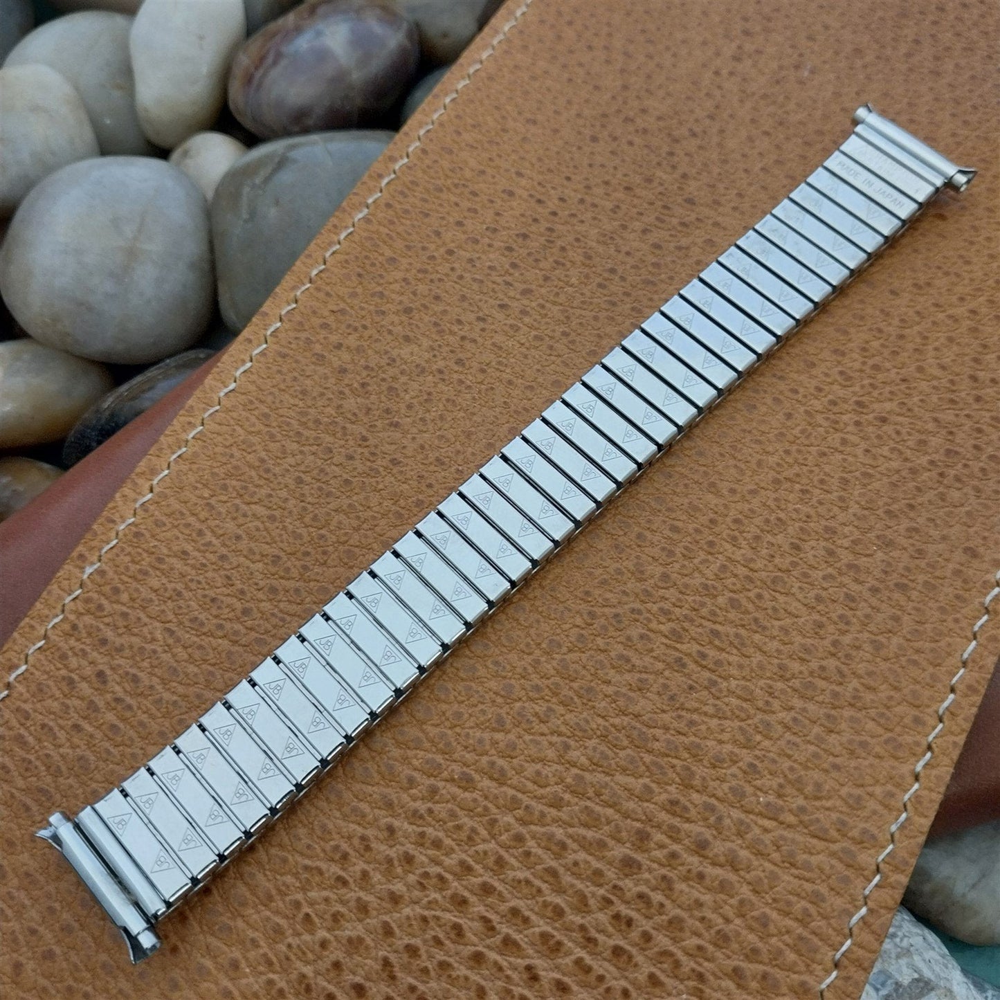 JB Champion Stainless Steel Expansion 18mm 19mm nos 1970s Vintage Watch Band