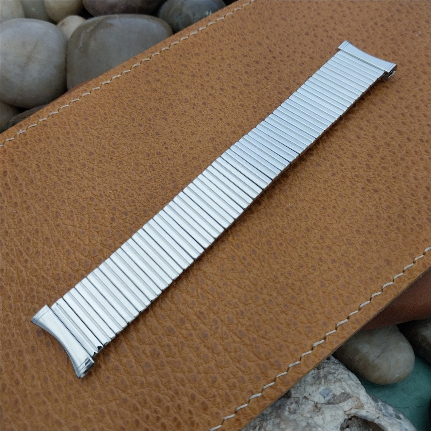 Short Stainless Steel nos 1960s Bellavance Vintage Watch Band 16mm 18mm 19mm