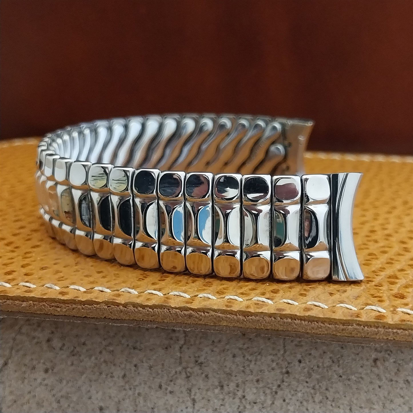 5/8" Stainless Steel Bellavance Classic Stretch Unused 1950s Vintage Watch Band