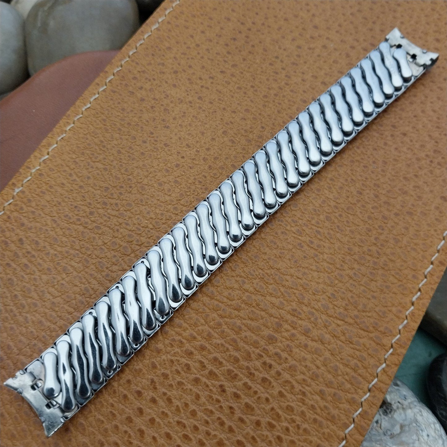 5/8" Stainless Steel Bellavance Classic Stretch Unused 1950s Vintage Watch Band