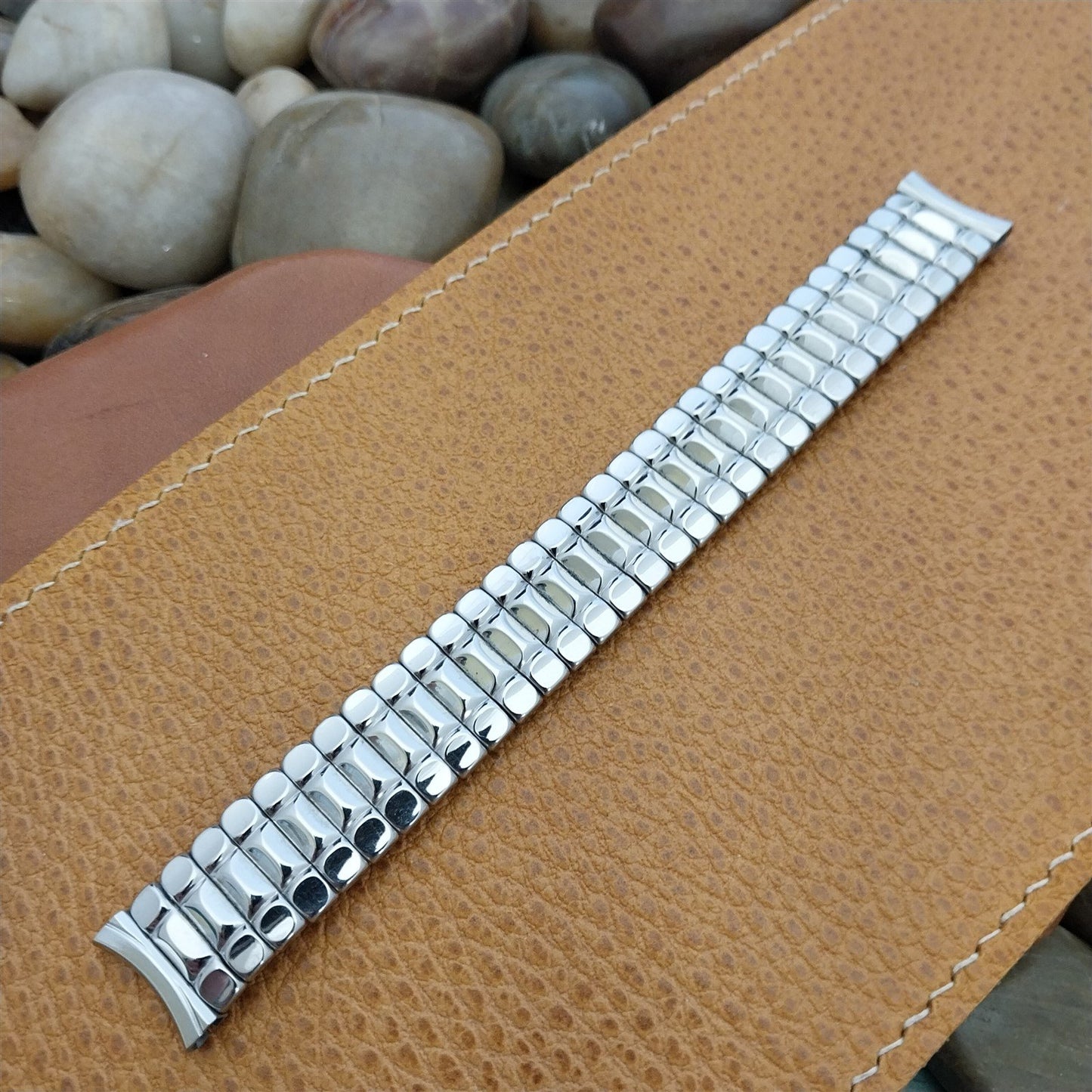 5/8" Stainless Steel Bellavance Classic Stretch Unused 1950s Vintage Watch Band