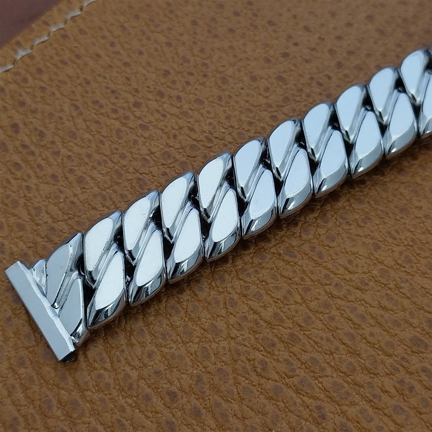 5/8" Bulova 12k White Gold-Filled Classic 1950s nos Vintage Watch Band