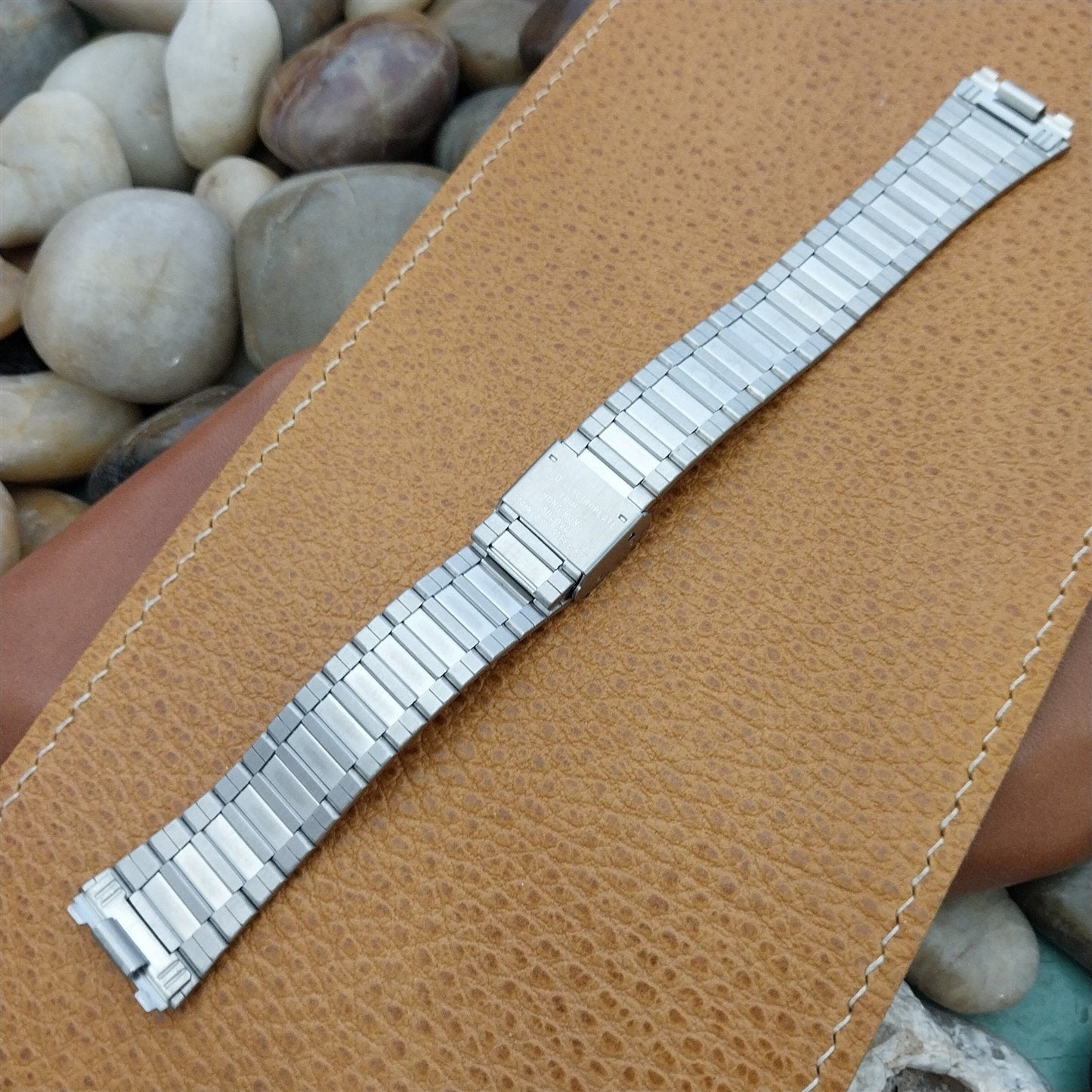 18mm Bulova Stainless & Gold-Tone nos Vintage Watch Band