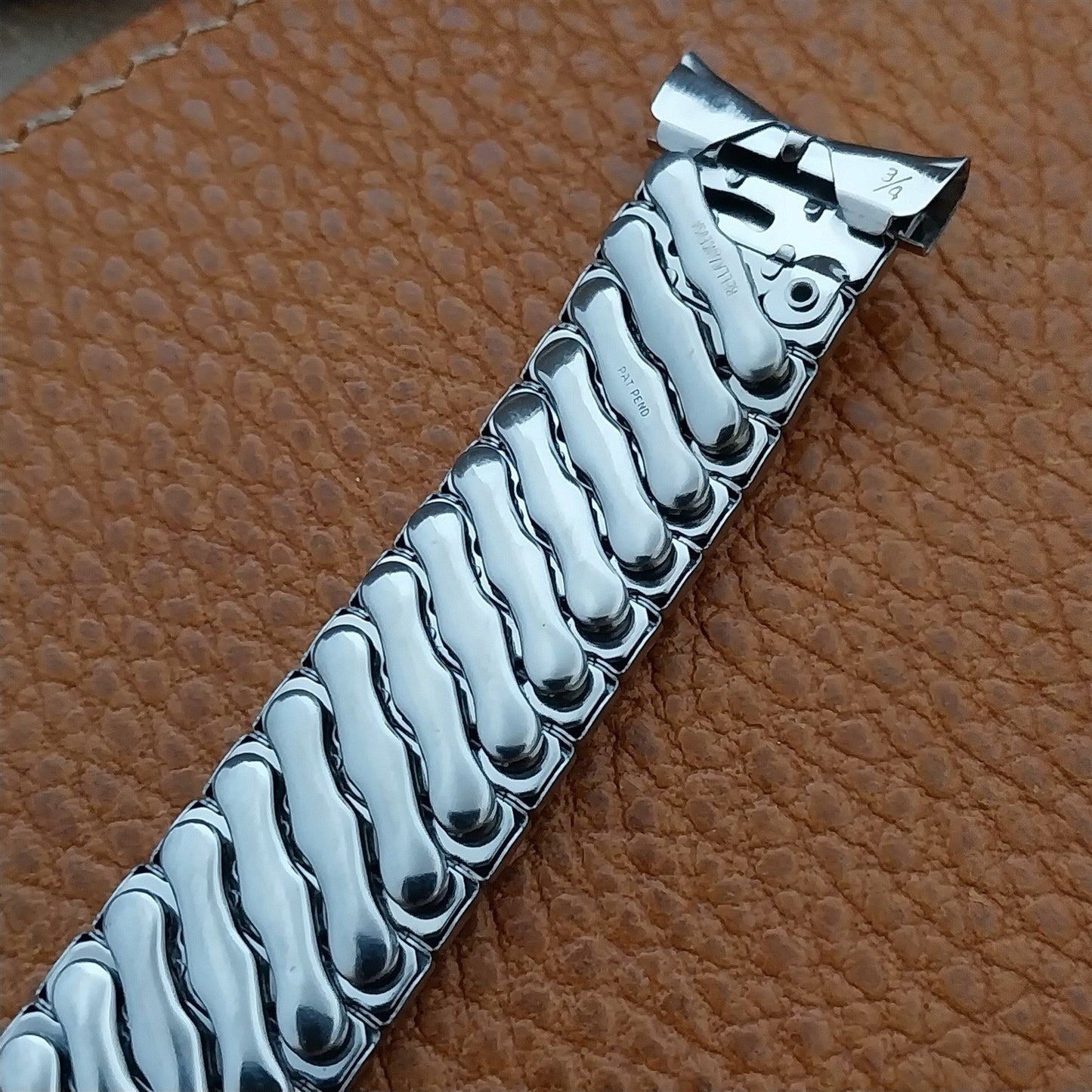 19mm Stainless Steel Expansion Bellavance 1960s nos Vintage Watch Band