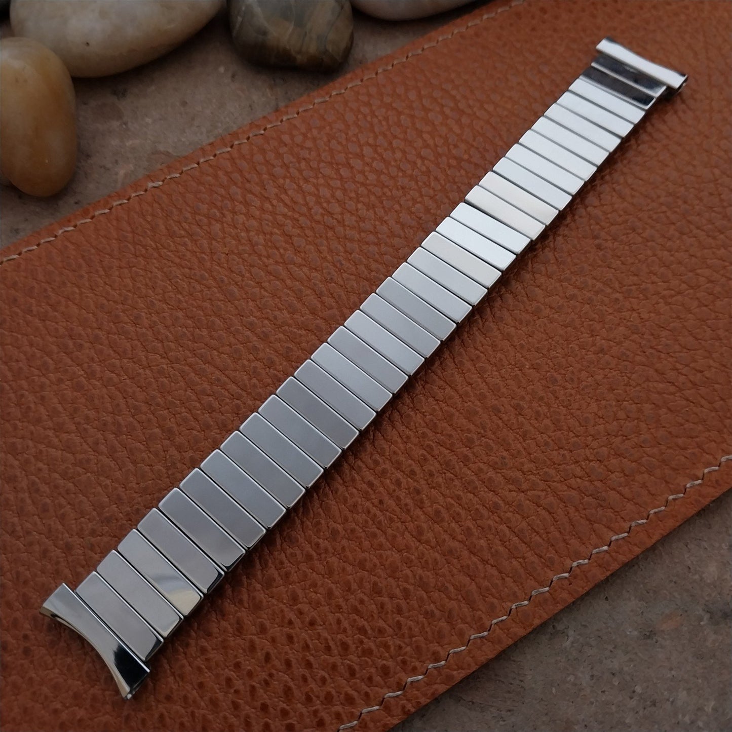 19mm Stainless Steel Expansion Bellavance 1960s nos Vintage Watch Band
