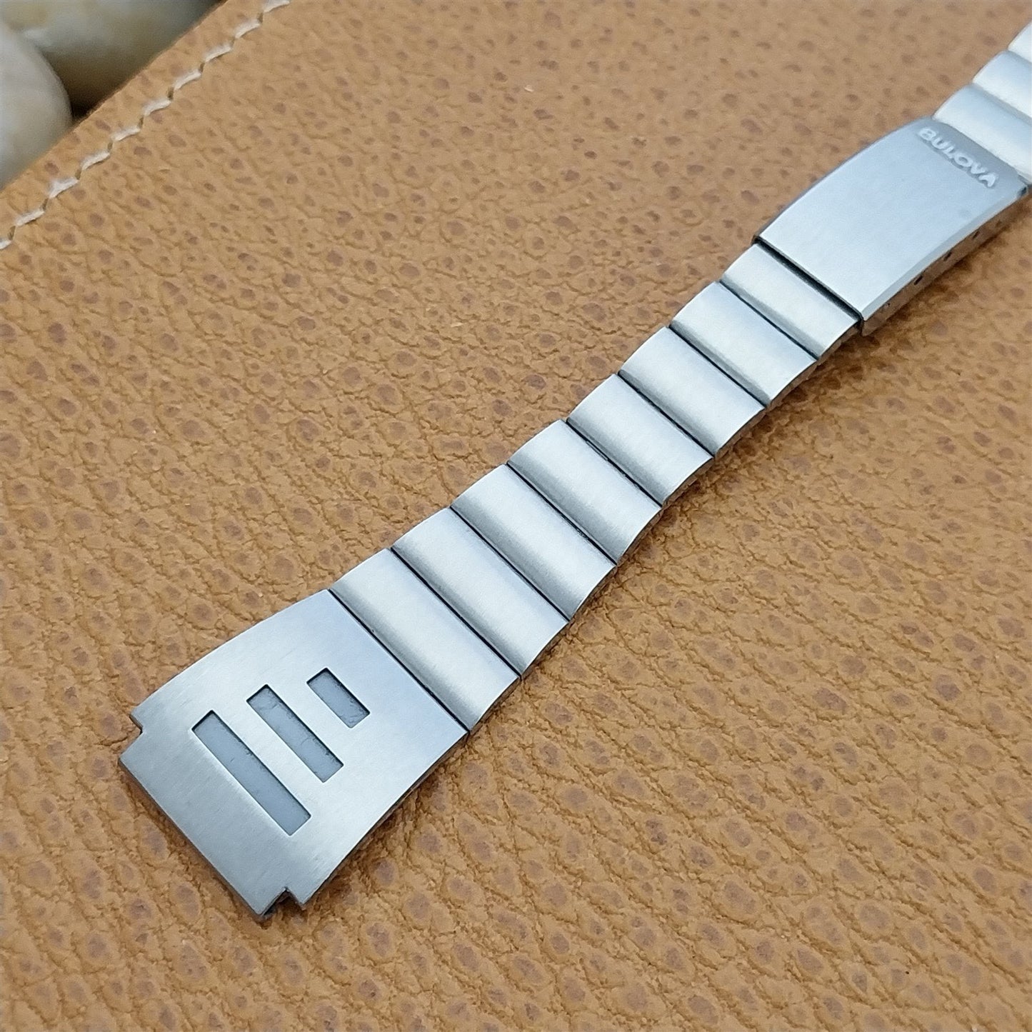 Womens Bulova Stainless Steel 16mm nos 1970s Stelux Vintage Watch Band