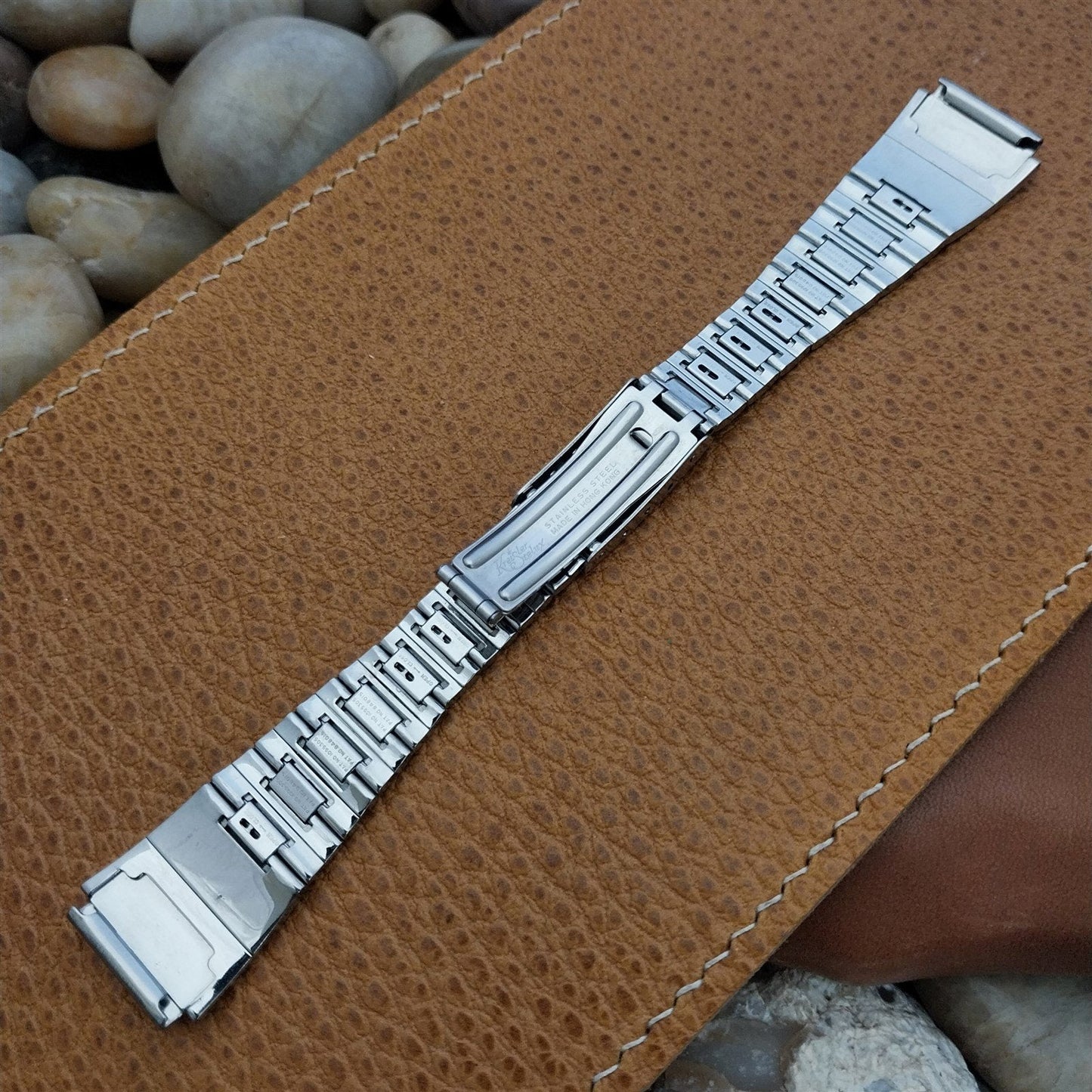 Womens Bulova Stainless Steel 16mm nos 1970s Stelux Vintage Watch Band