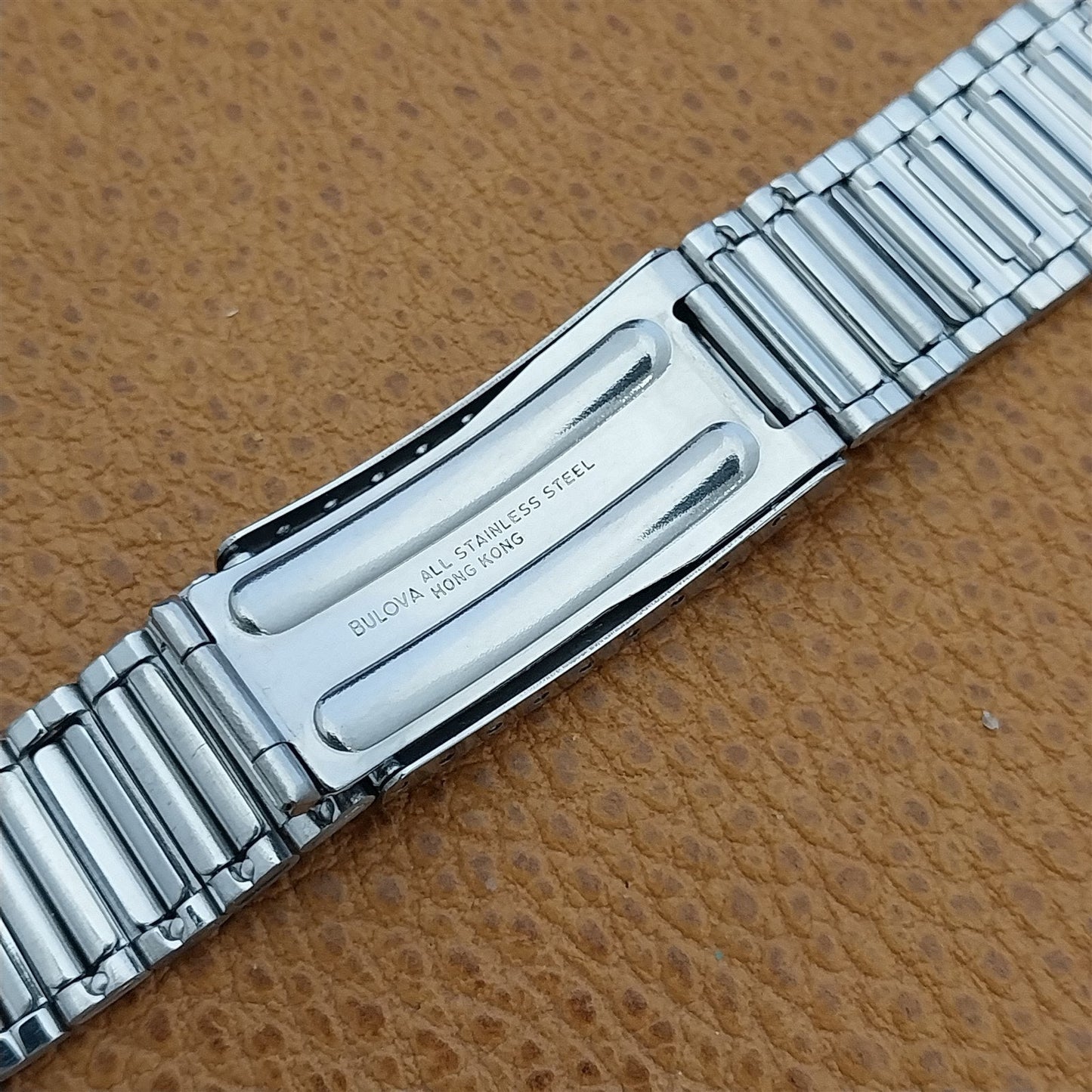 19mm 18mm Bulova Solid Stainless Steel Unused Classic 1970s Vintage Watch Band