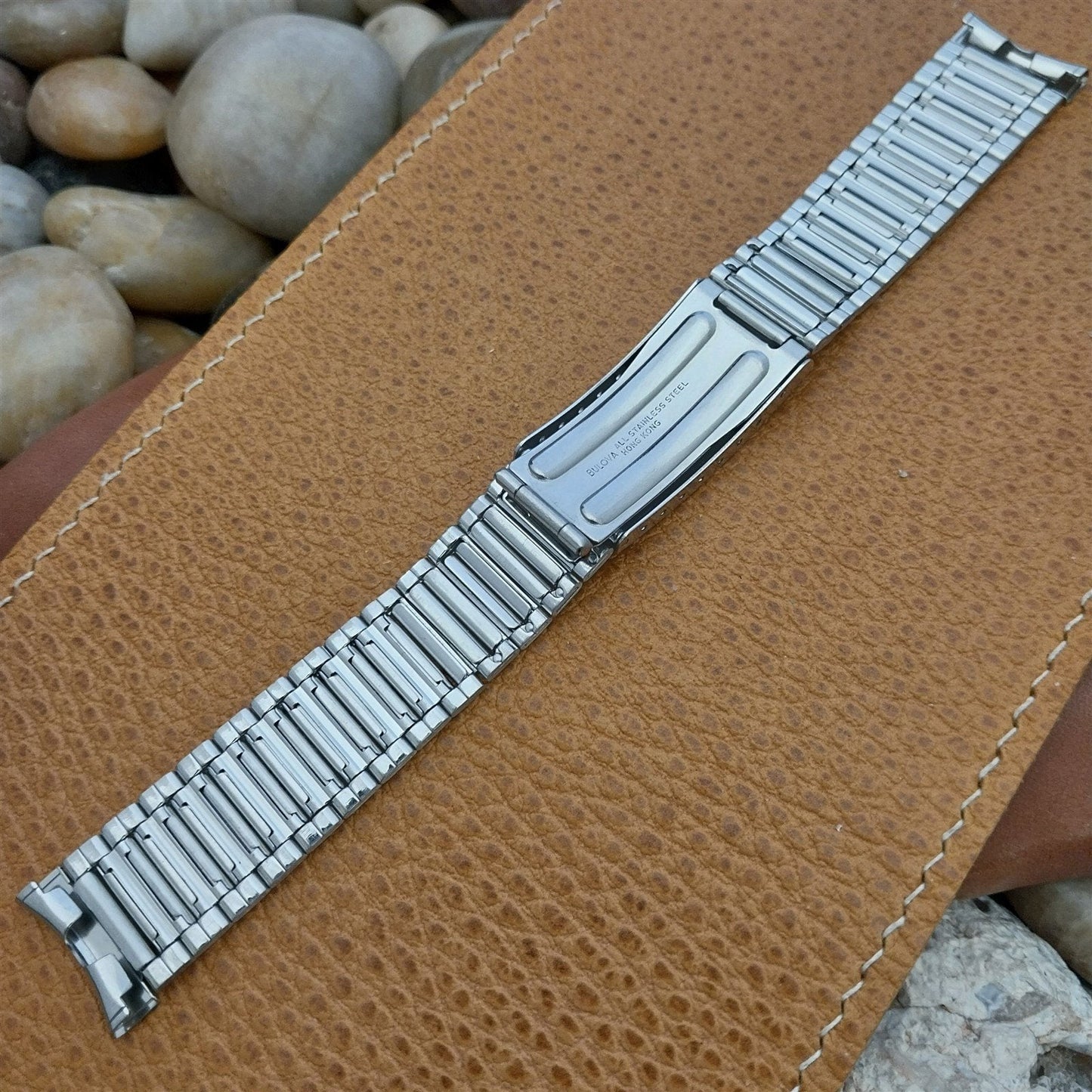 19mm 18mm Bulova Solid Stainless Steel Unused Classic 1970s Vintage Watch Band