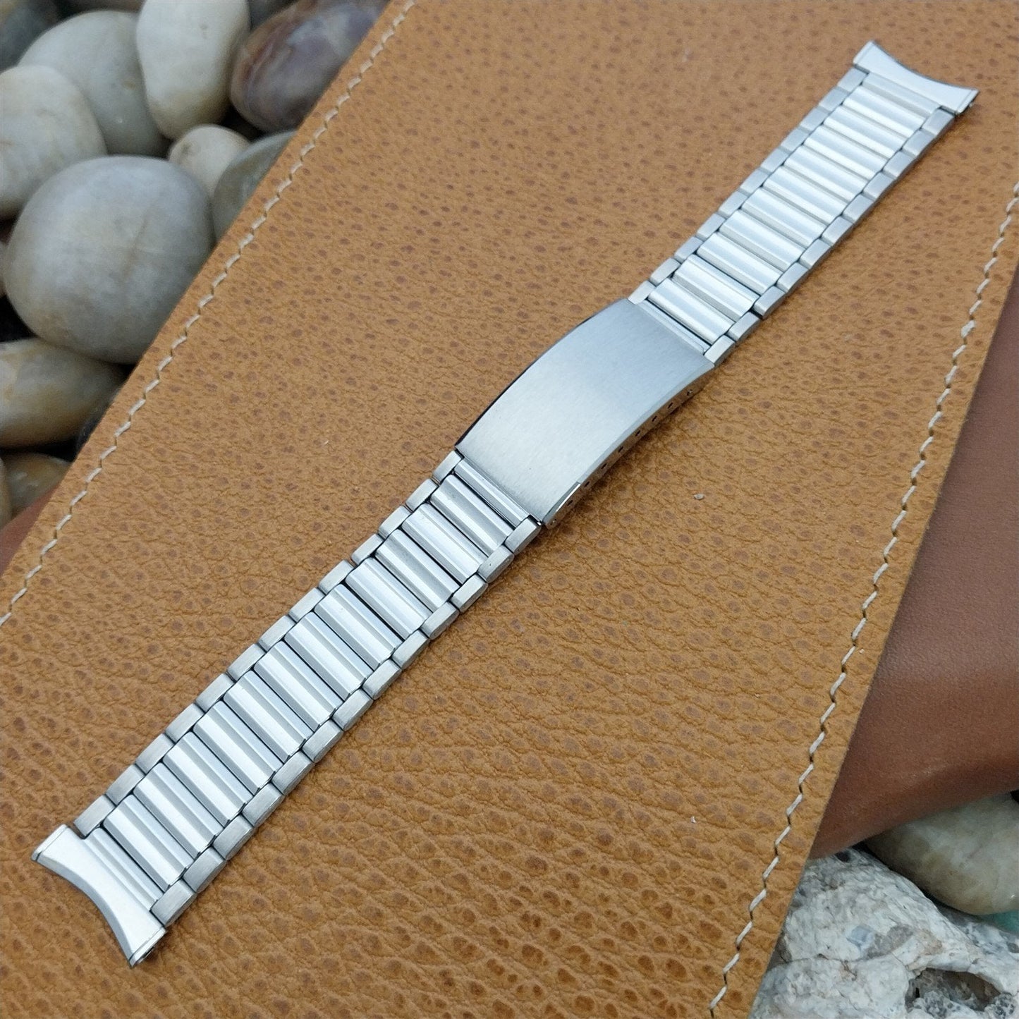 19mm 18mm Bulova Solid Stainless Steel Unused Classic 1970s Vintage Watch Band