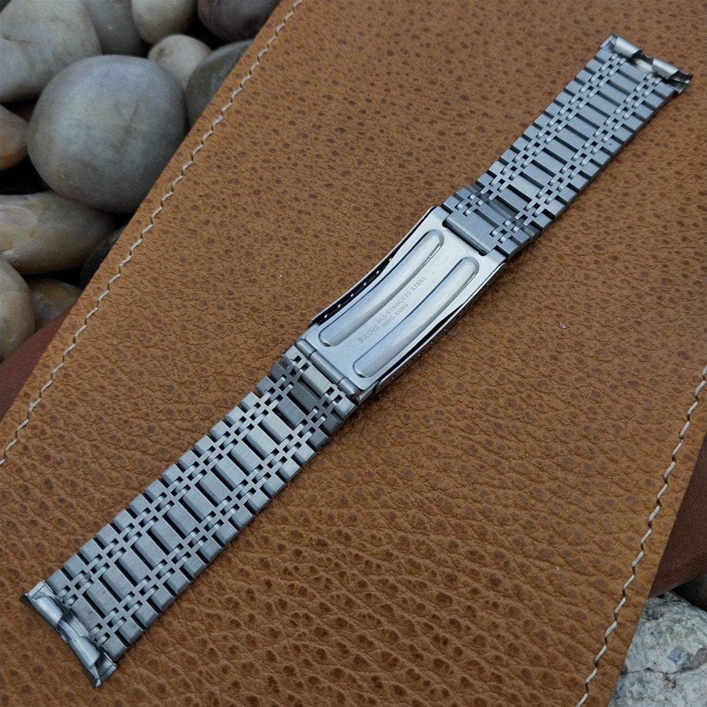 19mm 18mm Bulova Solid Stainless Steel Unused Classic 1970s Vintage Watch Band